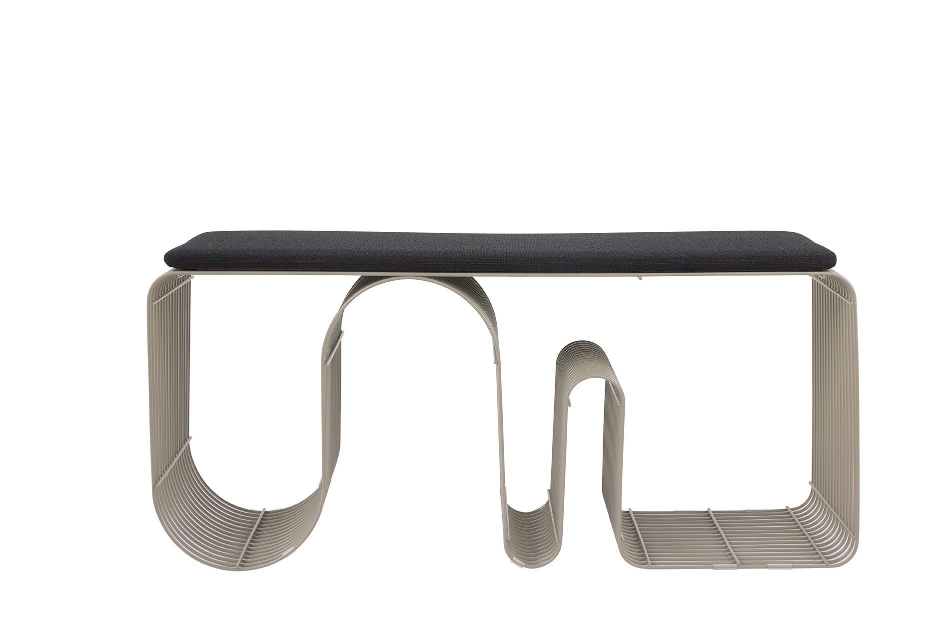 Polštář na sezení CURVA antracitový bouclé