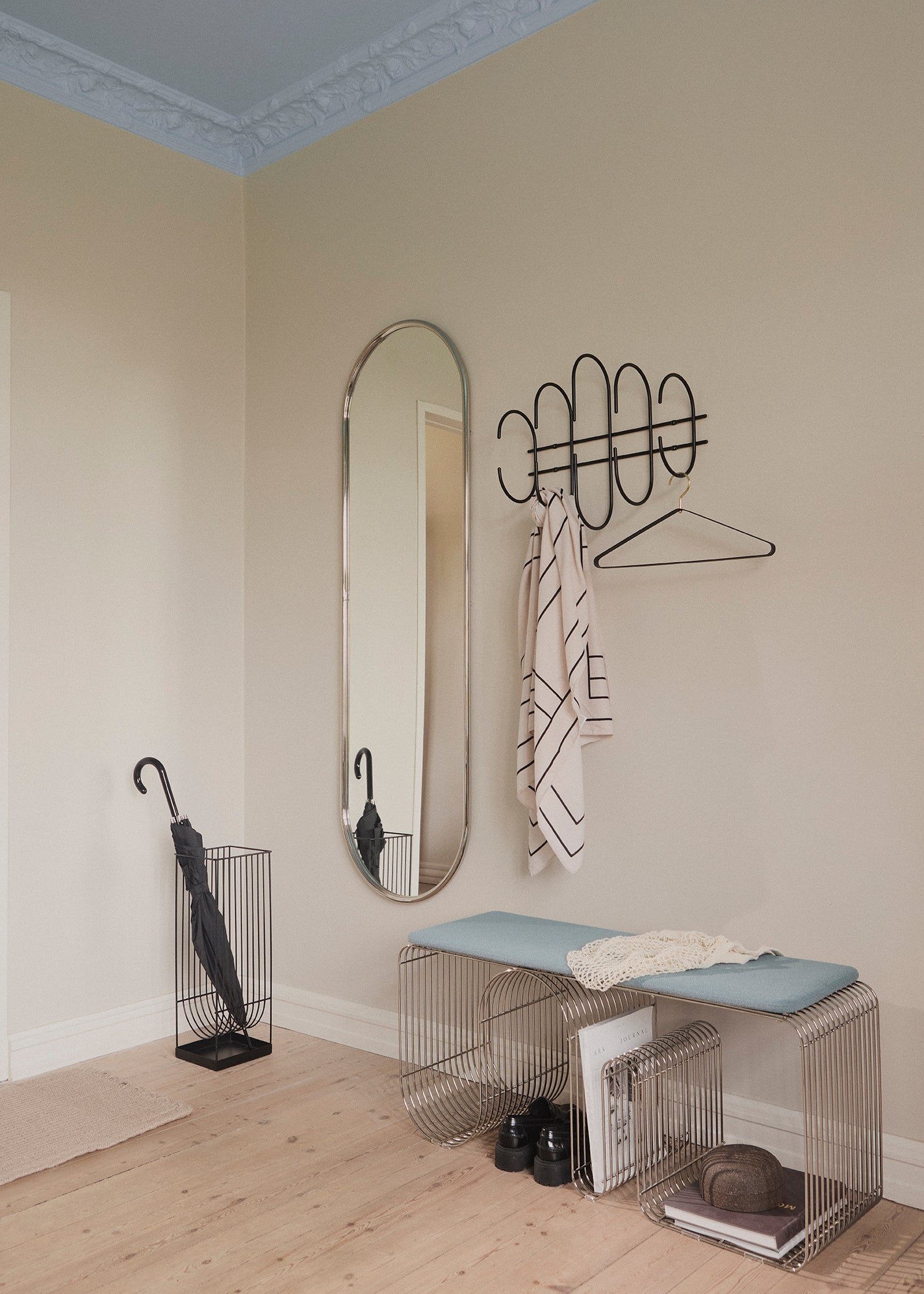 CURVA Blue Boucle Seat Cushion