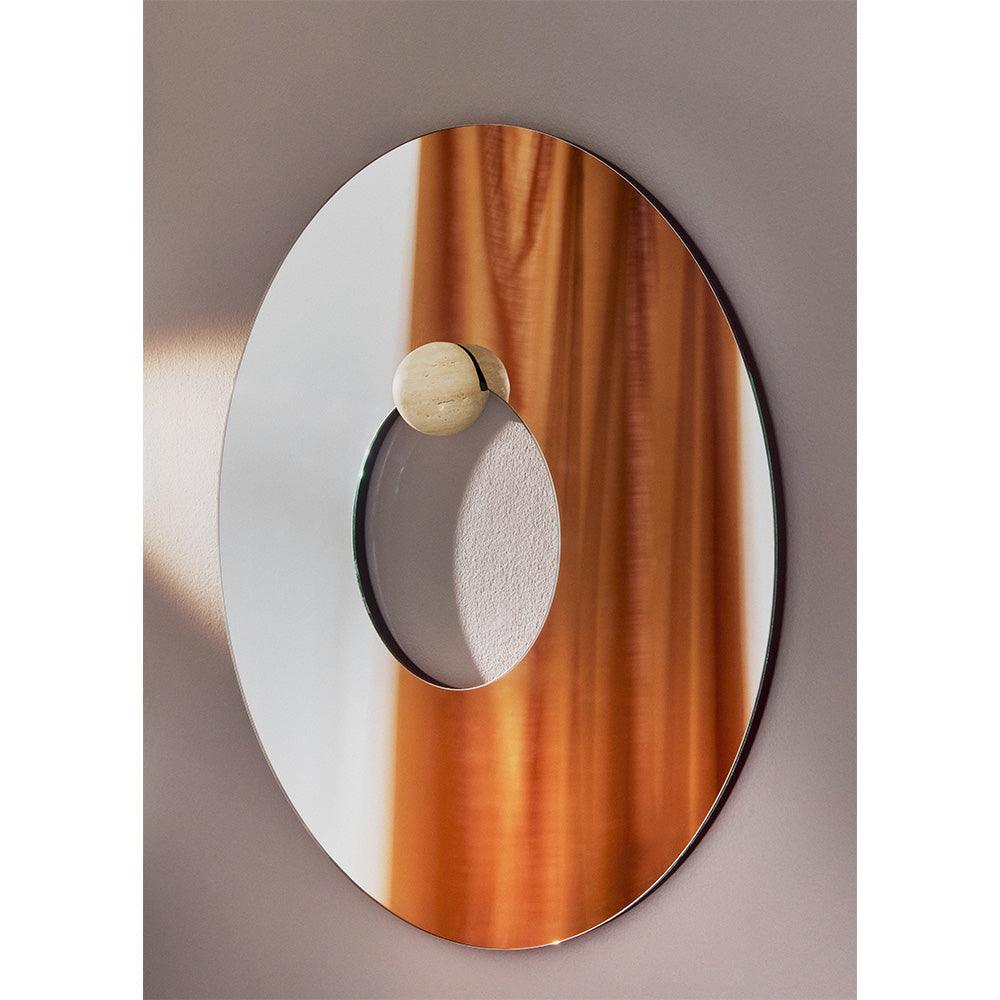 Kruhový lustr CASTELLUM travertin