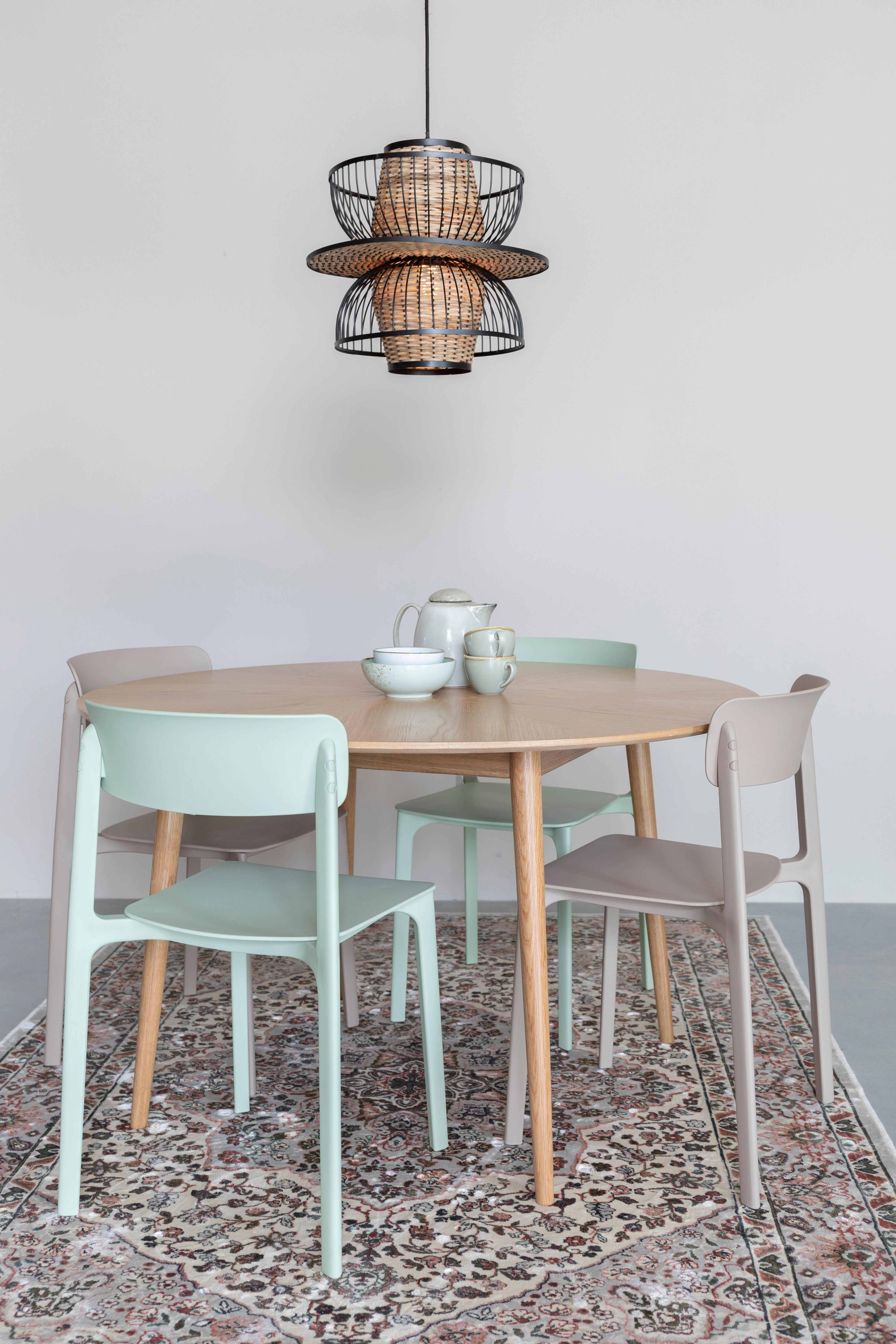 Závěsné svítidlo CARMEN černé s přírodním povrchem