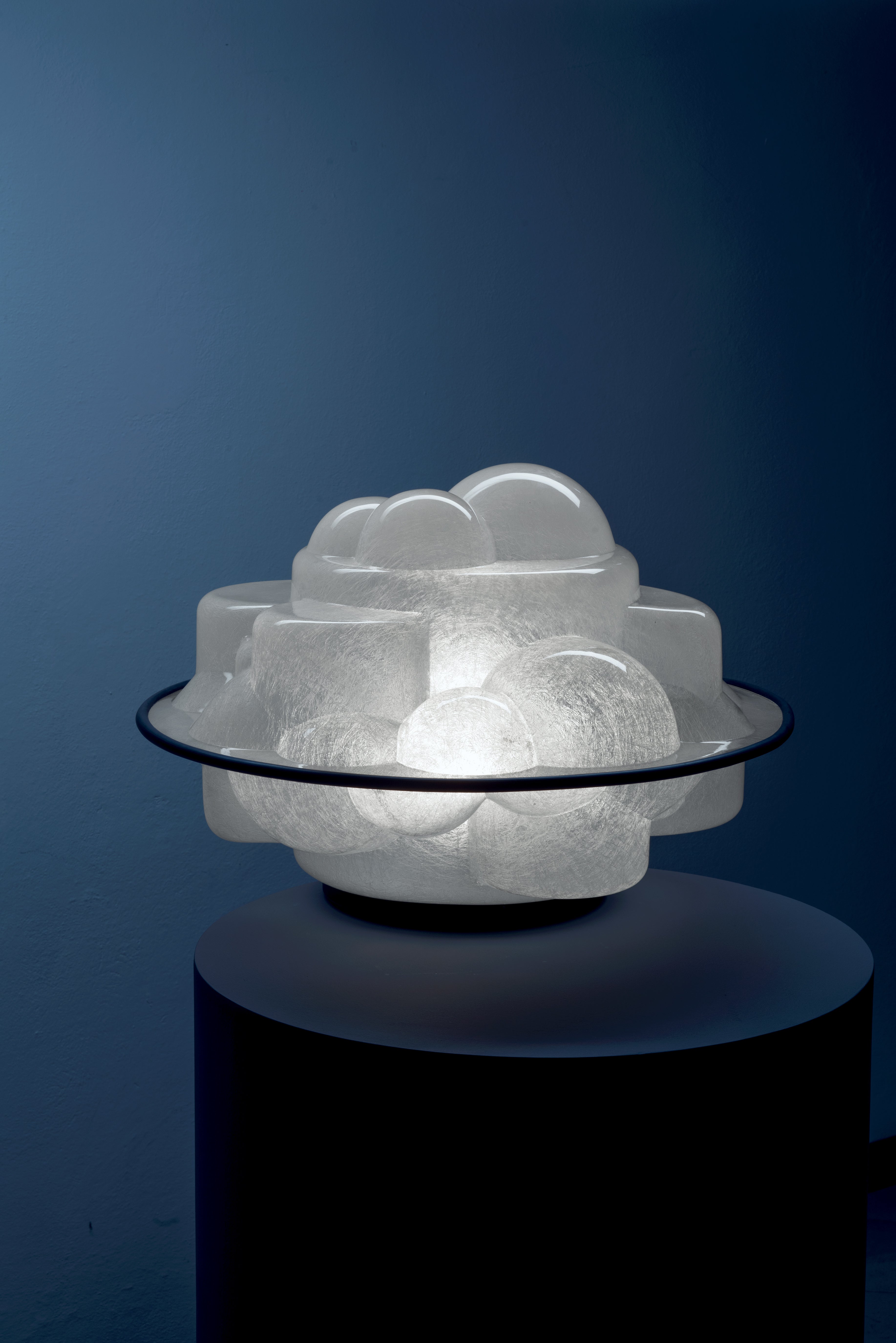 Lampa stolní PROFITEROLLE transparentní s černým detailem
