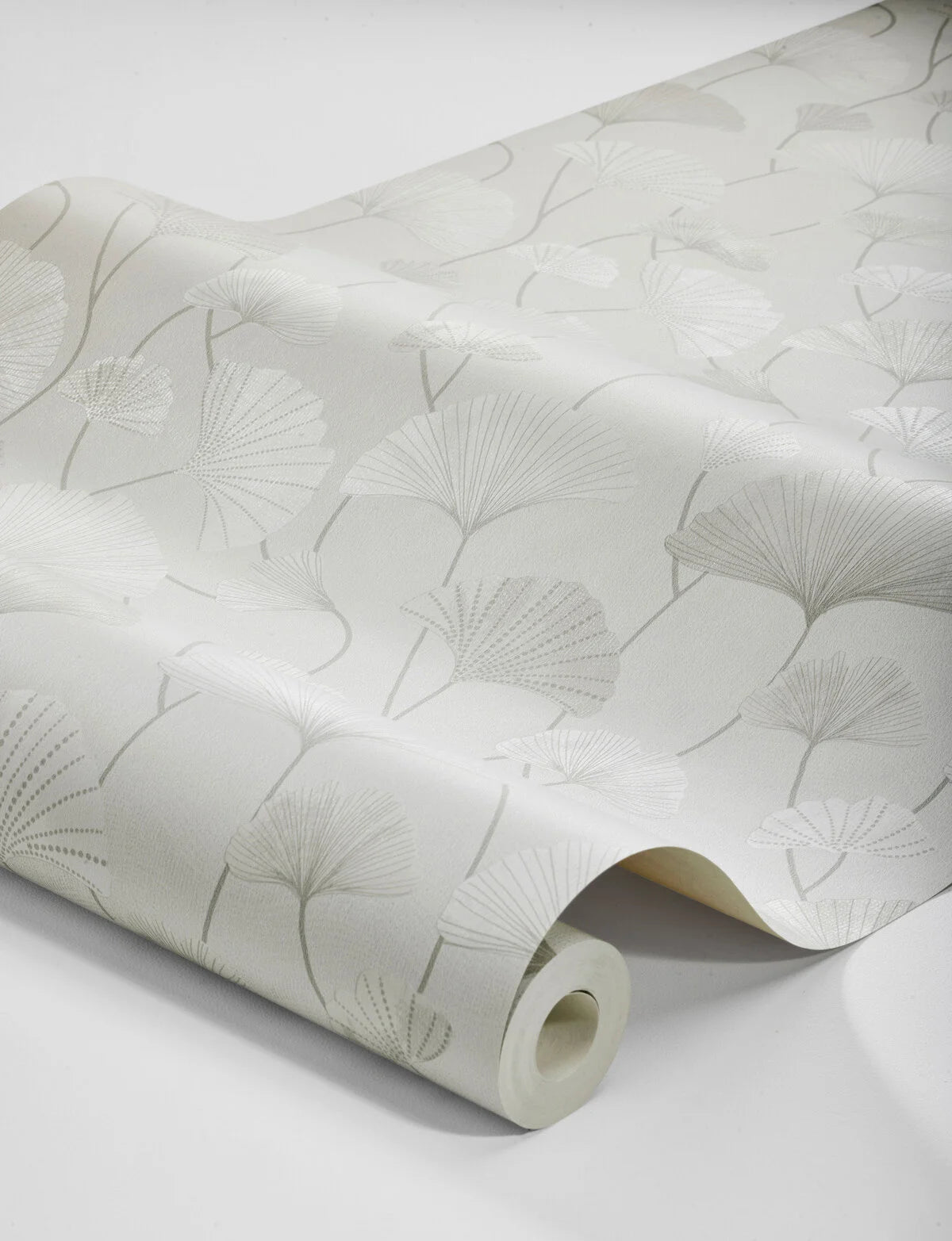 Tapeta se strukturovaným rostlinným motivem SOPHIA šedá