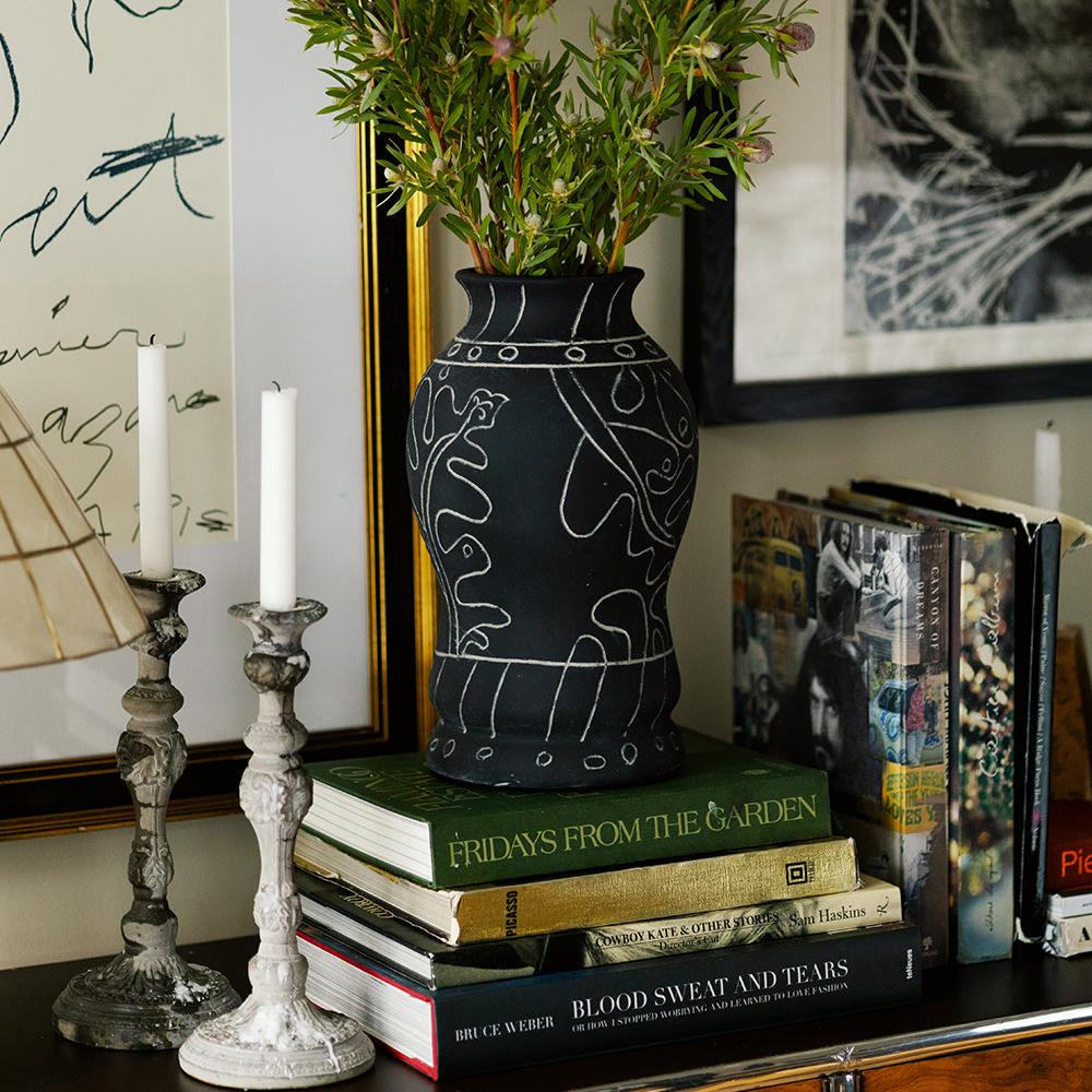 FRIDA vase black ceramic