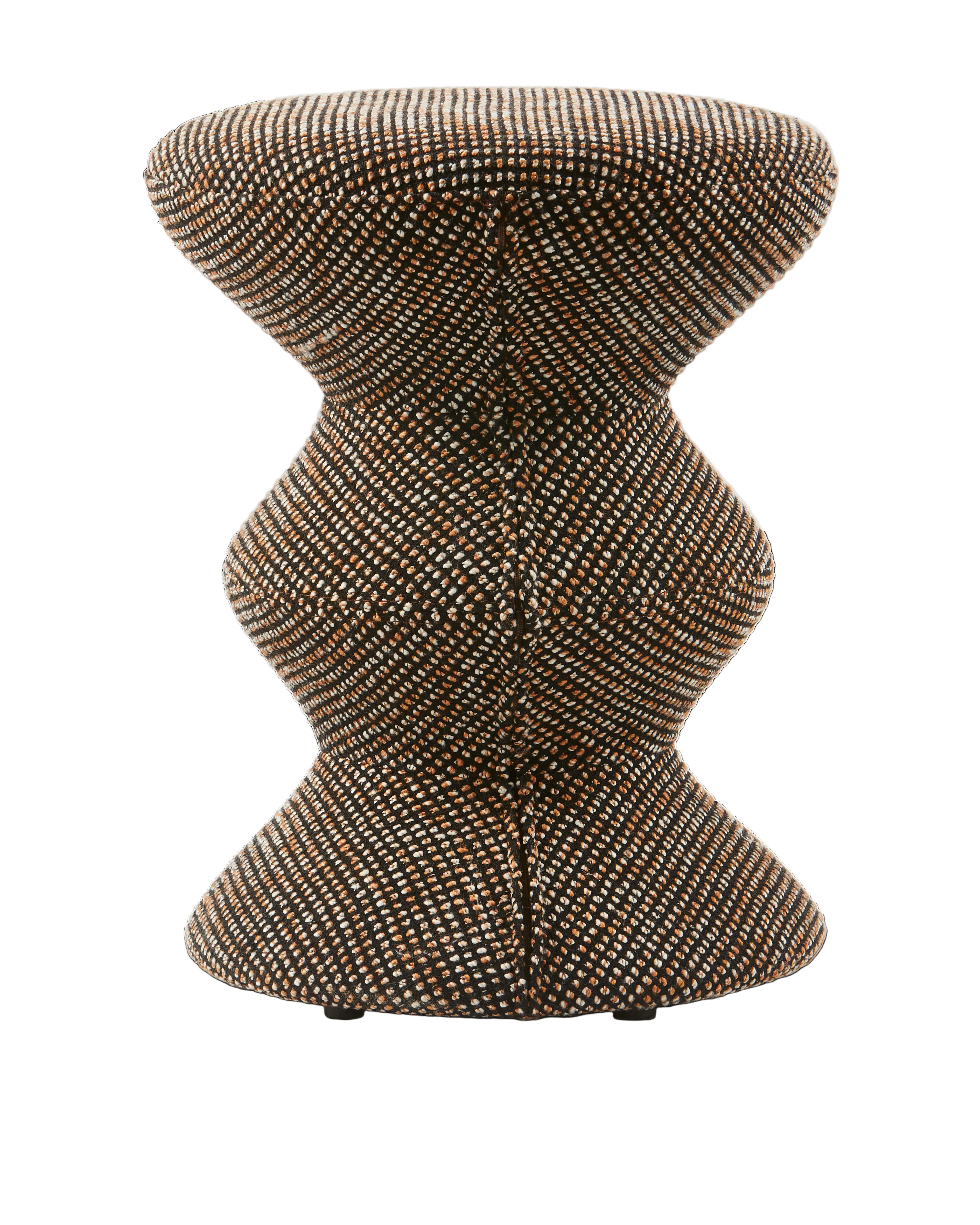 SOFT ZIG ZAG Stool Dark Brown
