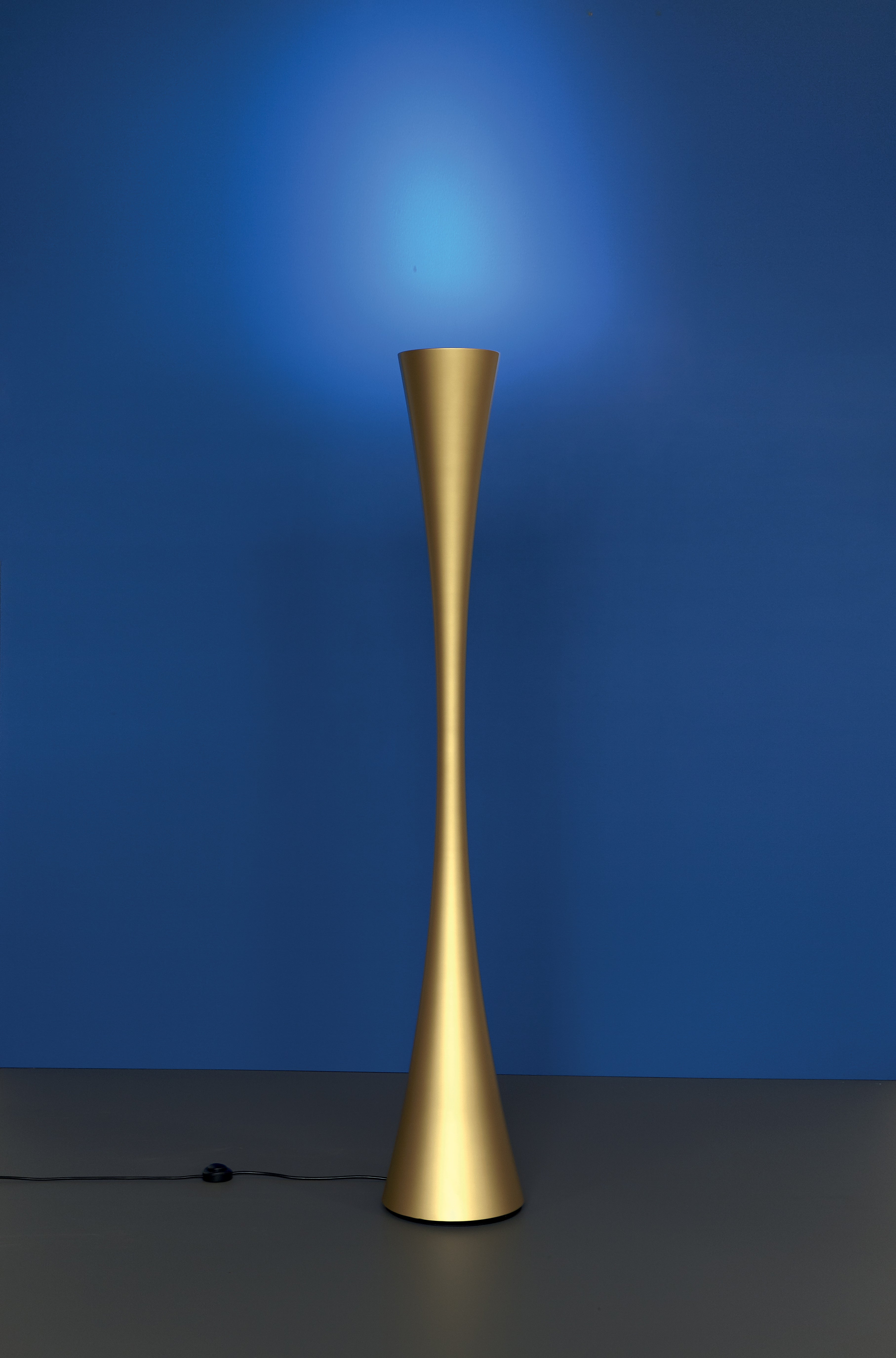 Podlahová lampa BICONICA perlově zlatá