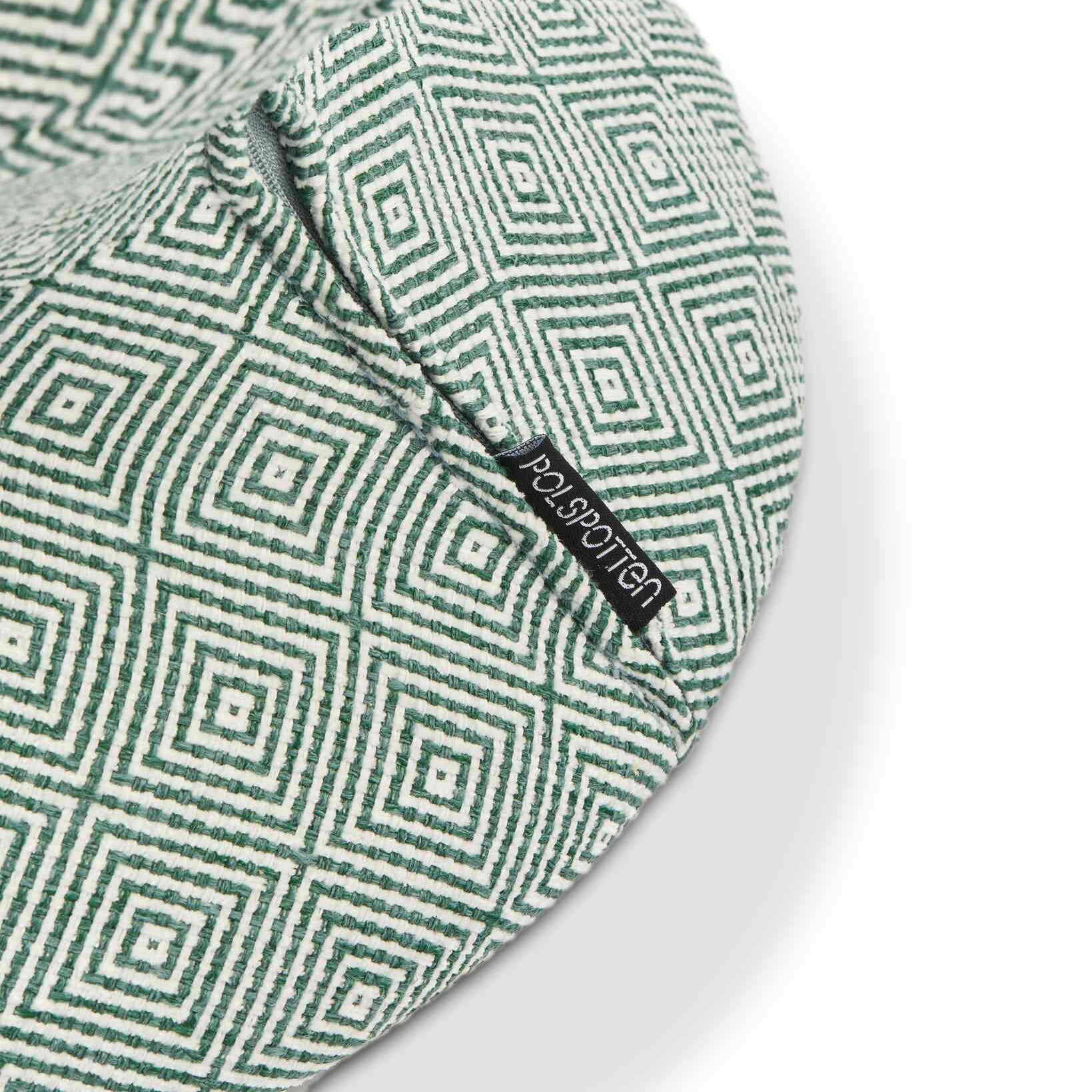 SOFT ZIG ZAG Stool Green with White