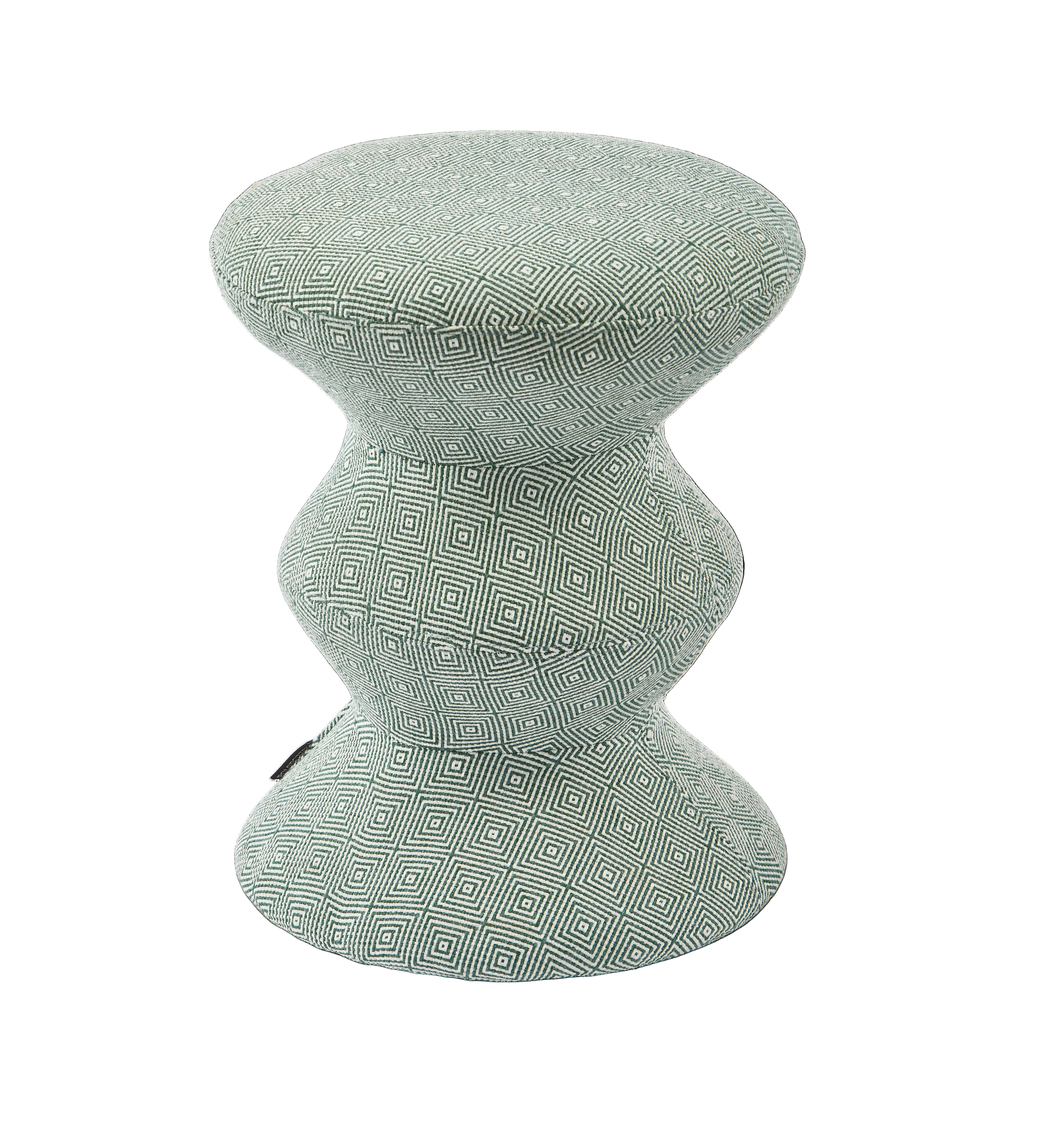 SOFT ZIG ZAG Stool Green with White