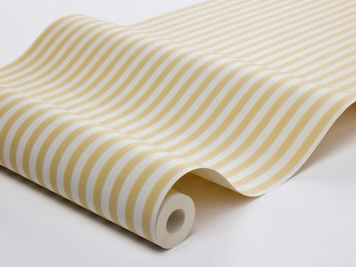 Tapeta s pruhovaným vzorem MÖLLE STRIPE žlutá s bílou