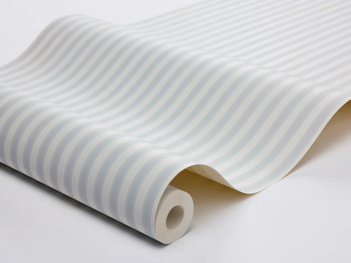 Tapeta s pruhy MÖLLE STRIPE modrá s béžovou