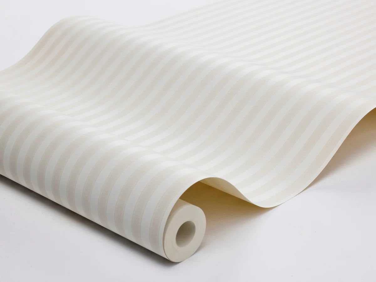 Tapeta s pruhy MÖLLE STRIPE béžová s bílou