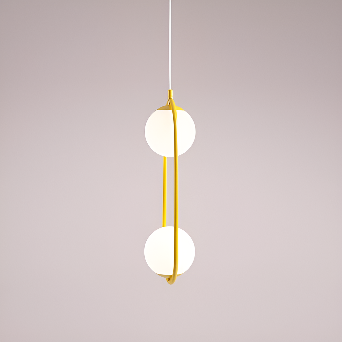 Riva Duo mustard hanging lamp