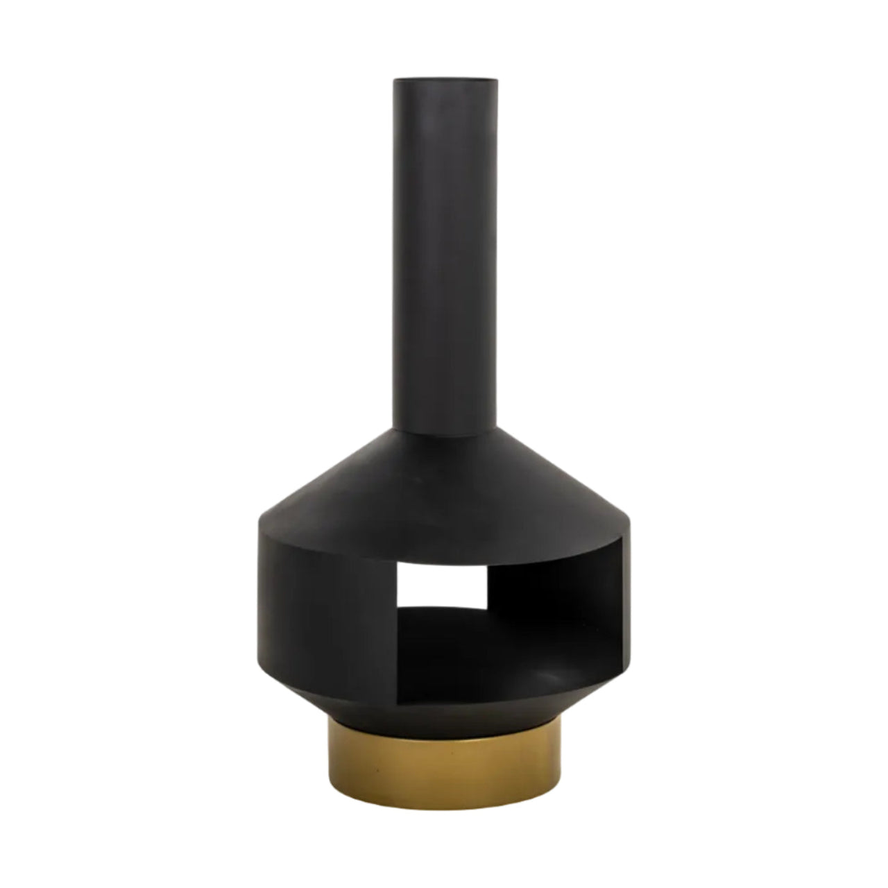 Zahradní krb QUINN černý se zlatým podstavcem