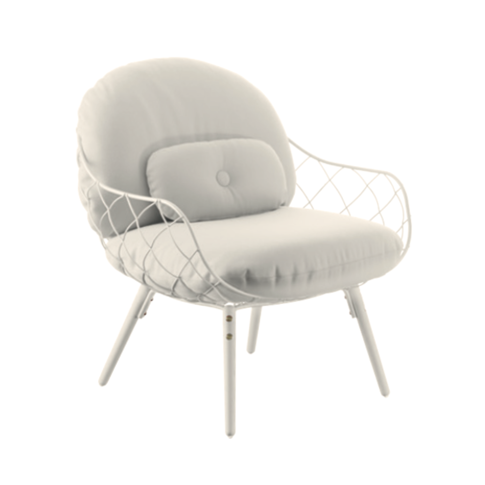 Křeslo PIÑA bílé