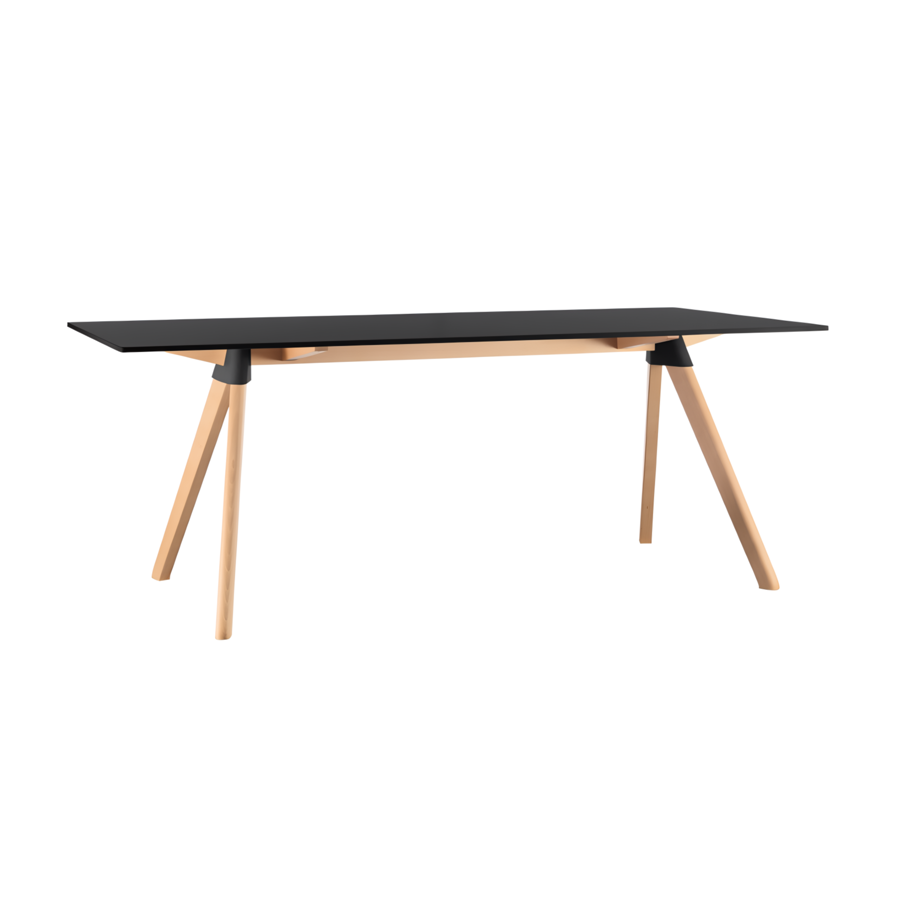 BUTCH Table - THE WILD BUNCH black top with beech base