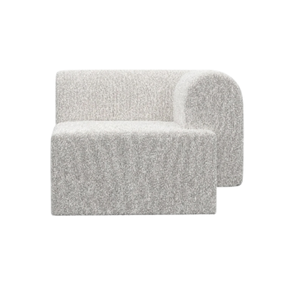 Sofa modulární TORI - pravý modul bílý boucle