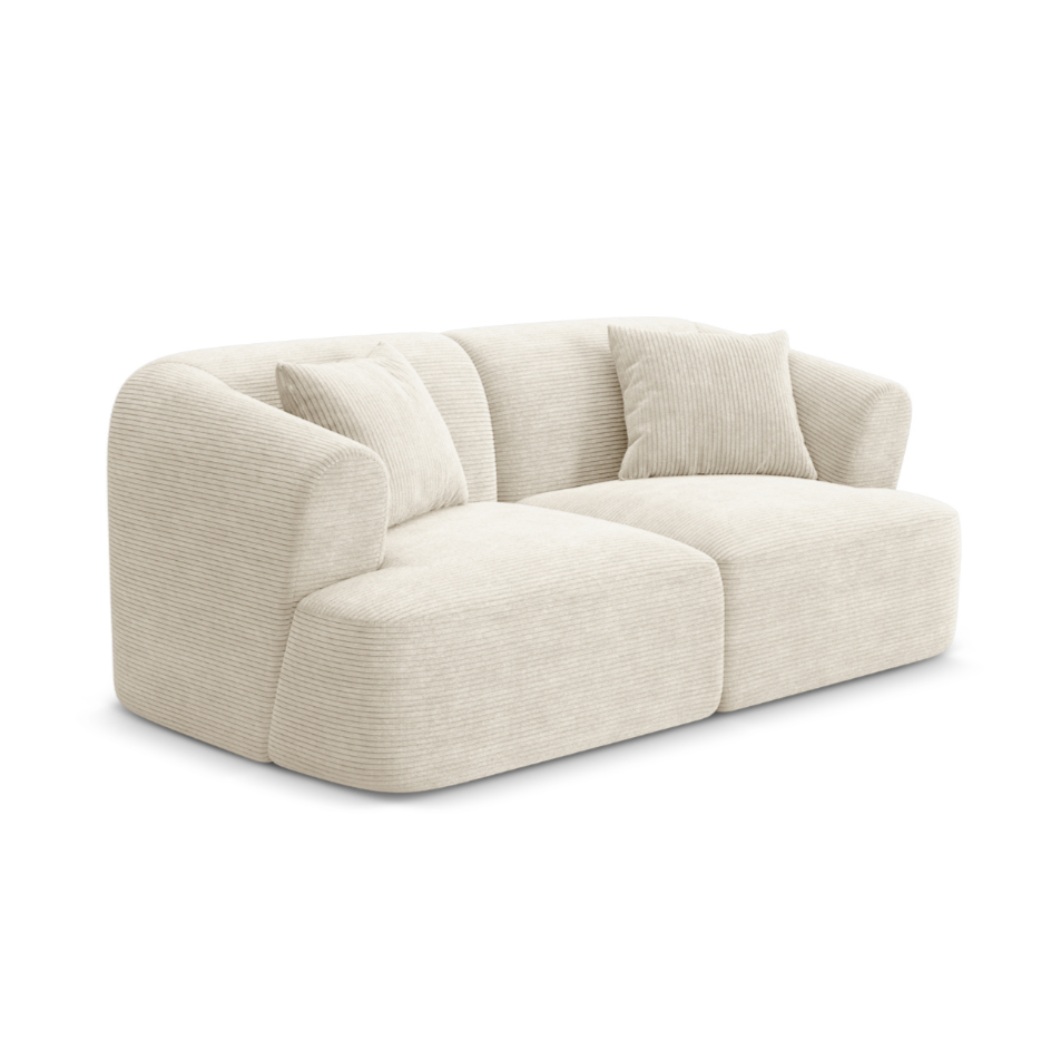 2-seater Sofa CAMPI cream corduroy
