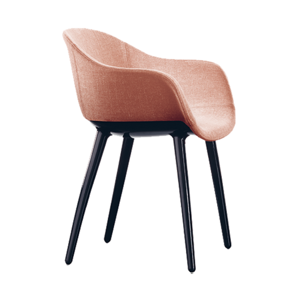 Židle CYBORG LADY růžová s černým podstavcem