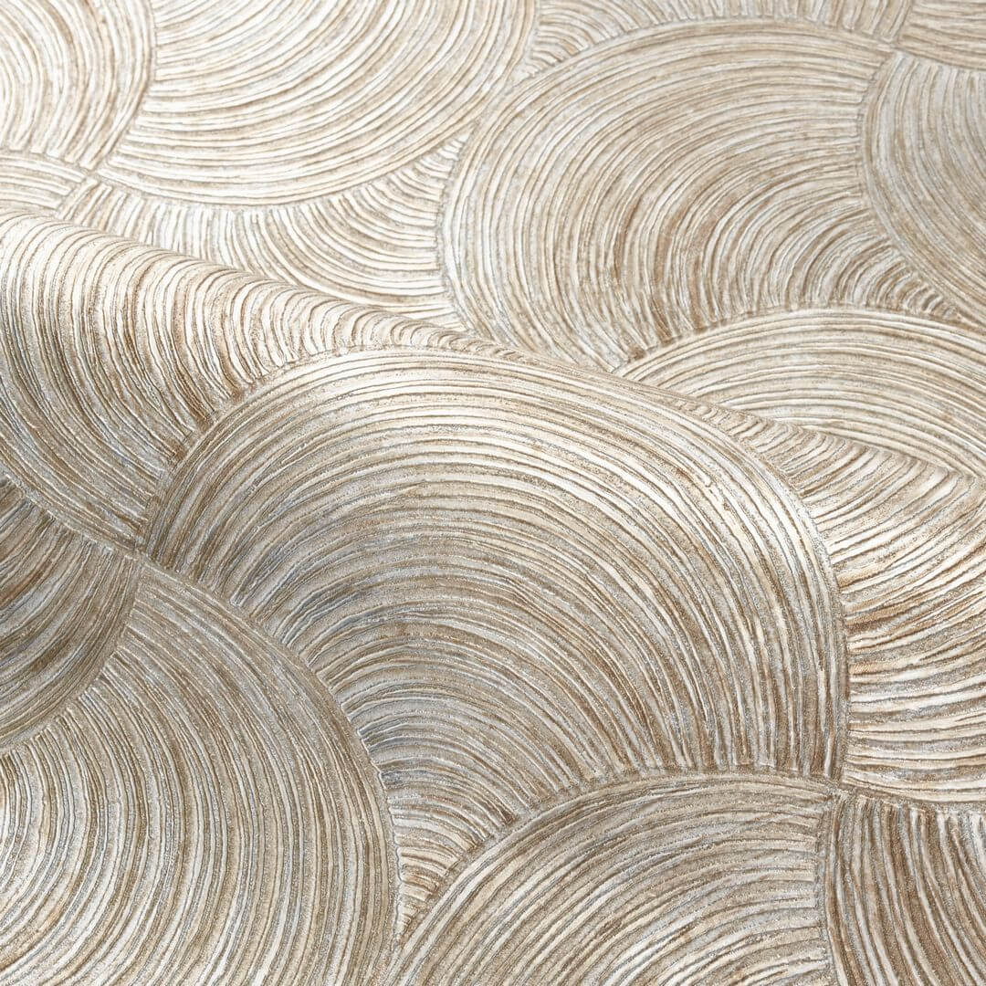 Metallic Structural Wallpaper with Abstract Pattern APHELIE - ARGENT Warm Silver