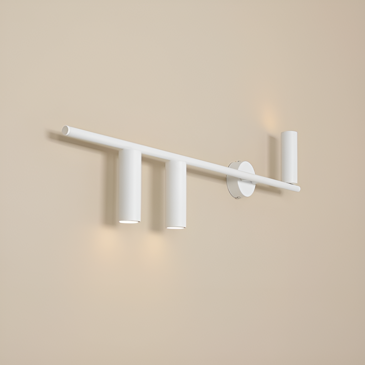 Left -hand wall lamp Trevo Trio White