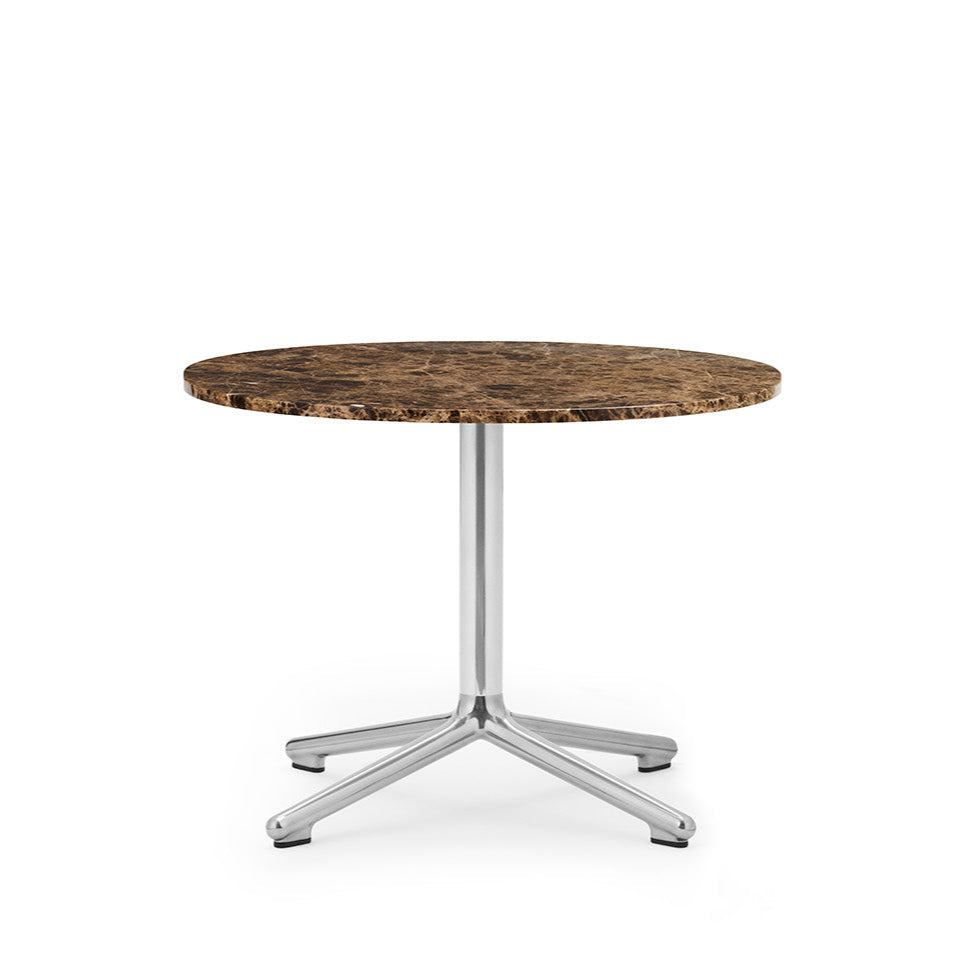 Konferenční stolek LUNAR s mramorovou deskou a hliníkovou základnou