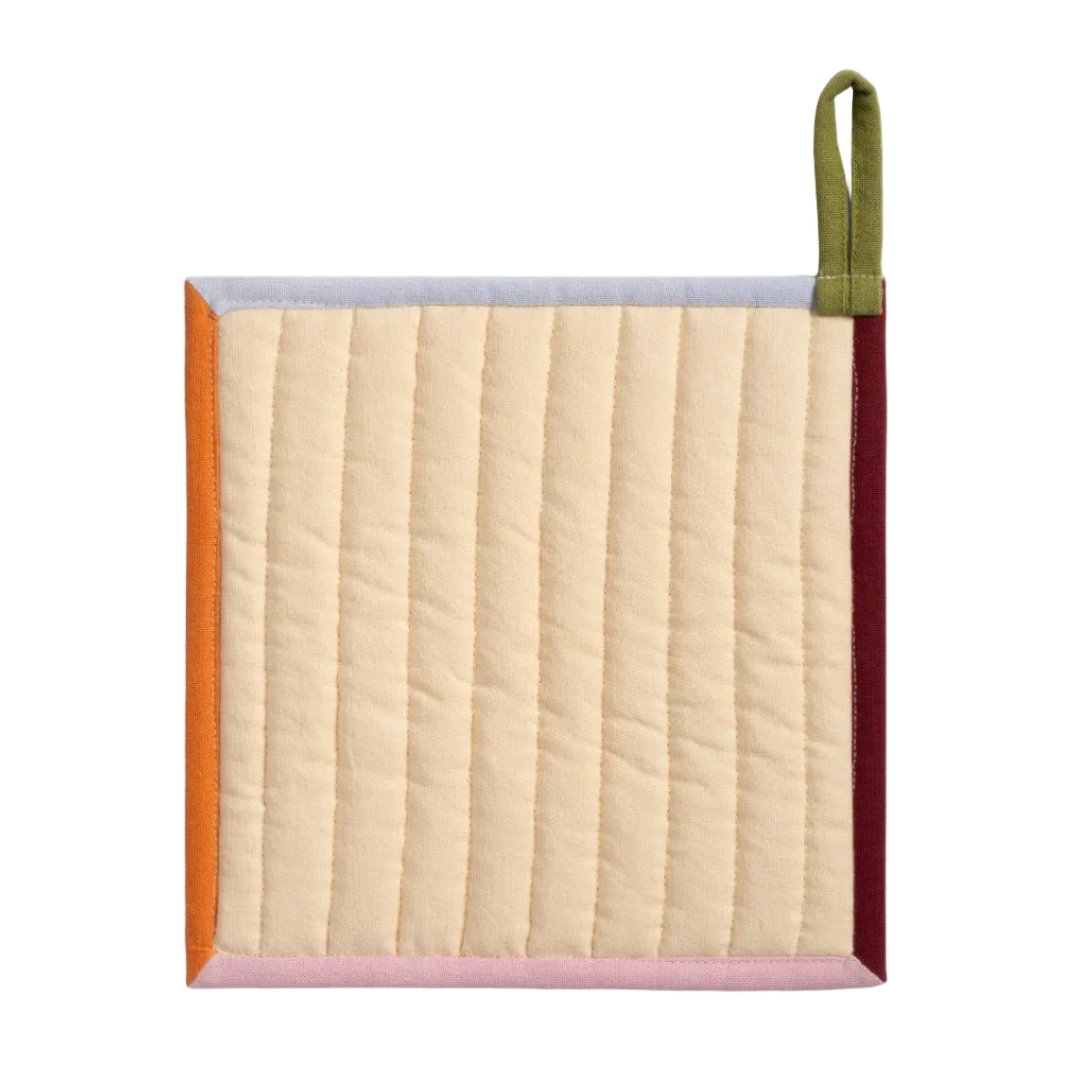 STITCH ARC kitchen mitt blue with beige and green