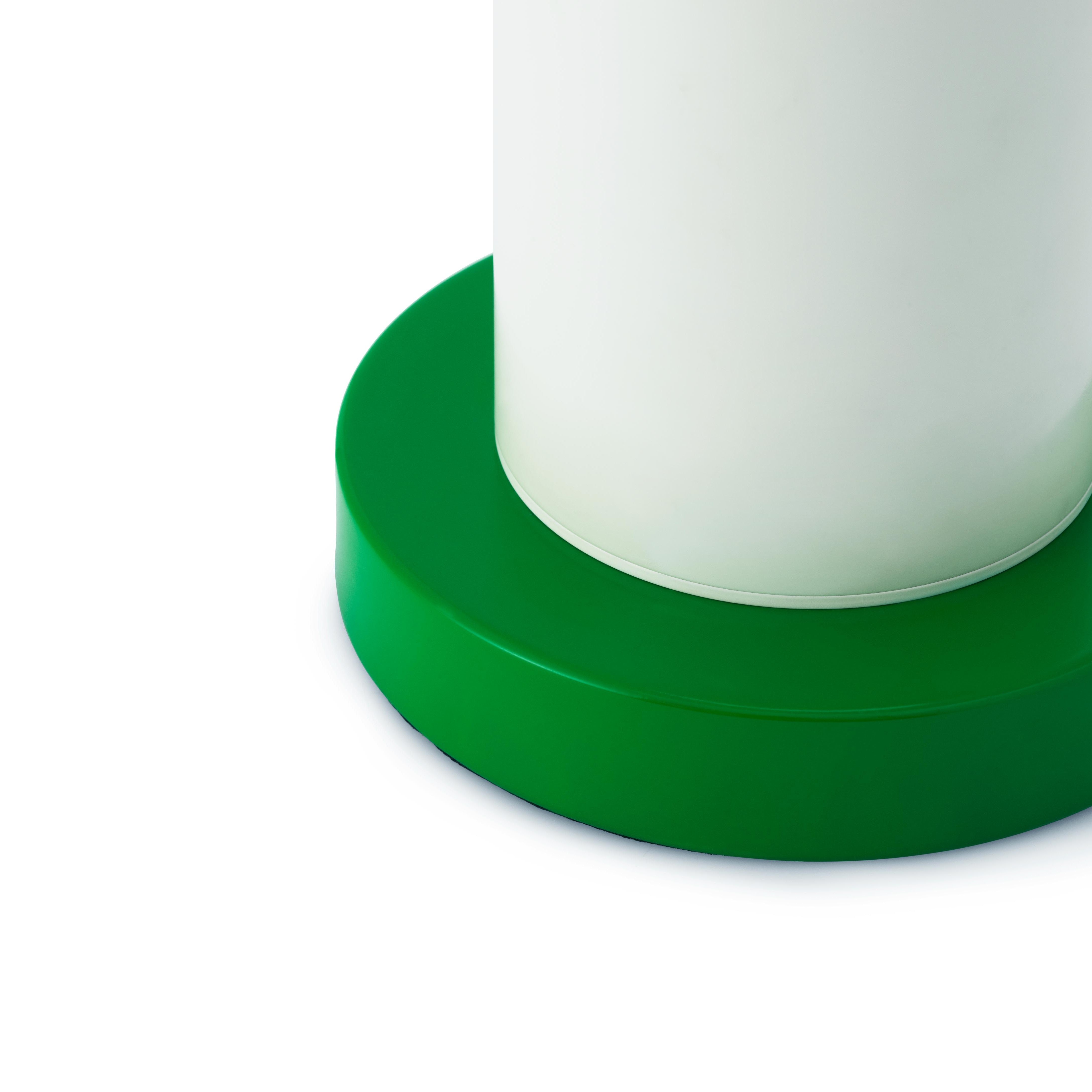 CELLU table lamp white with green base