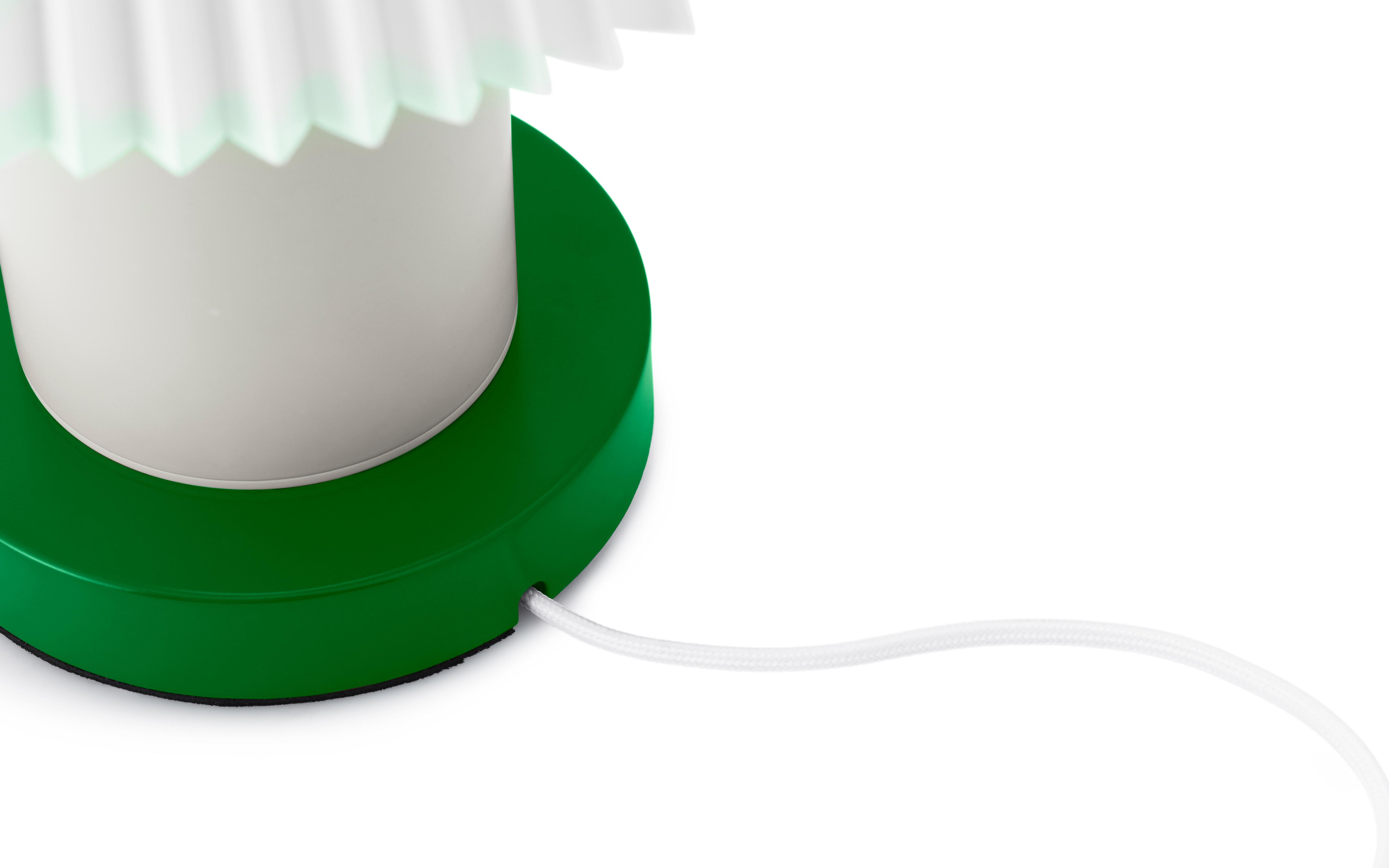 CELLU table lamp white with green base