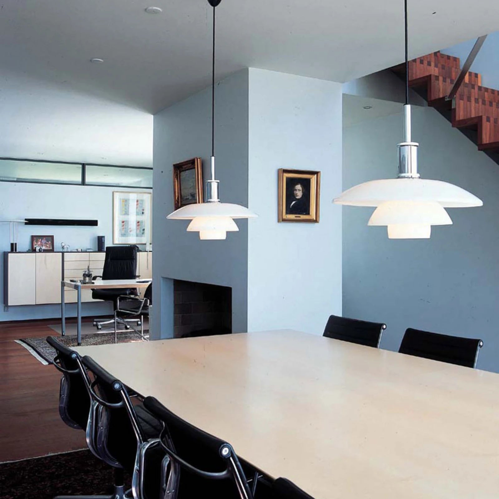 Lampa wisząca PH 3½-3 biały z czarnym wykończeniem