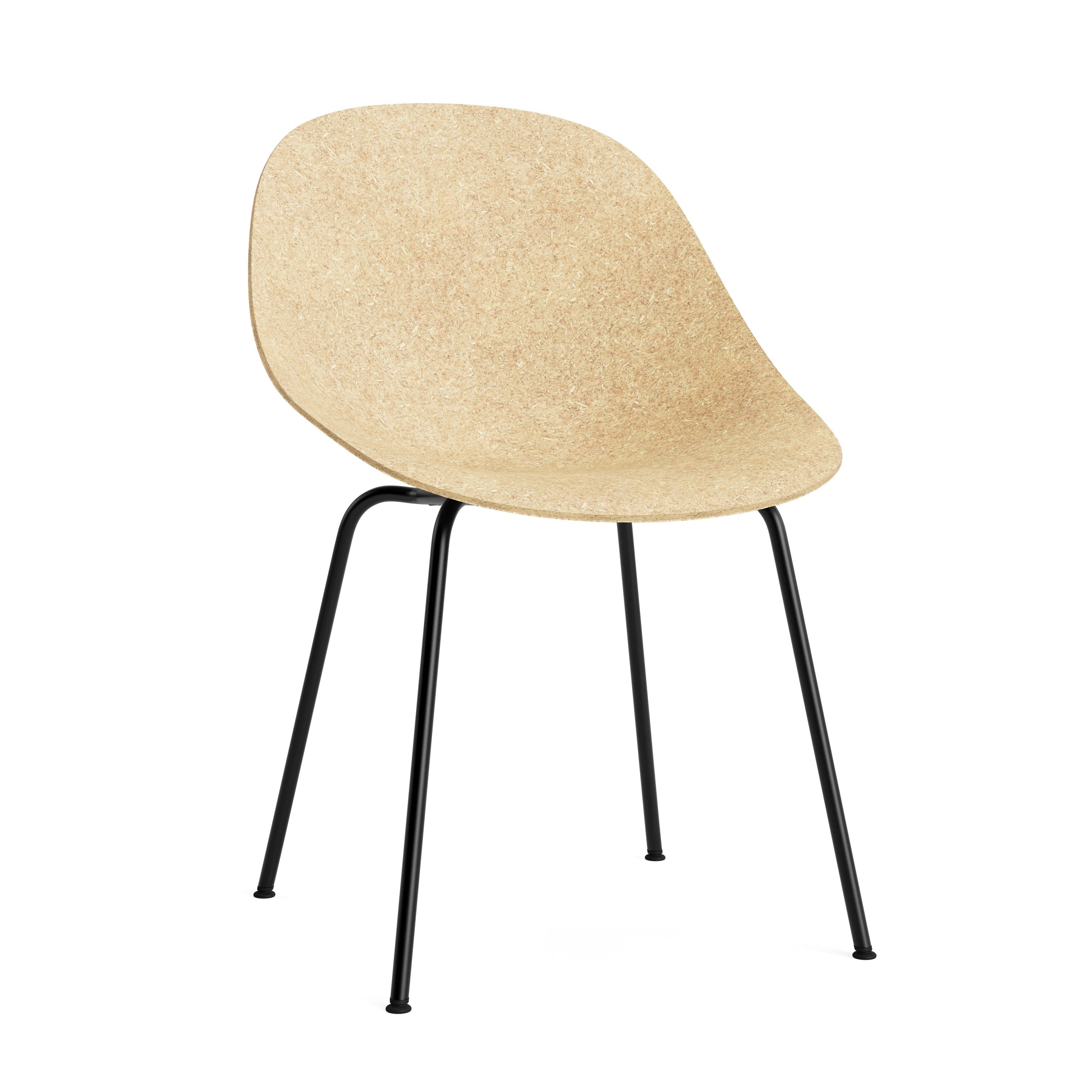 Židle MAT béžová s černým podstavcem