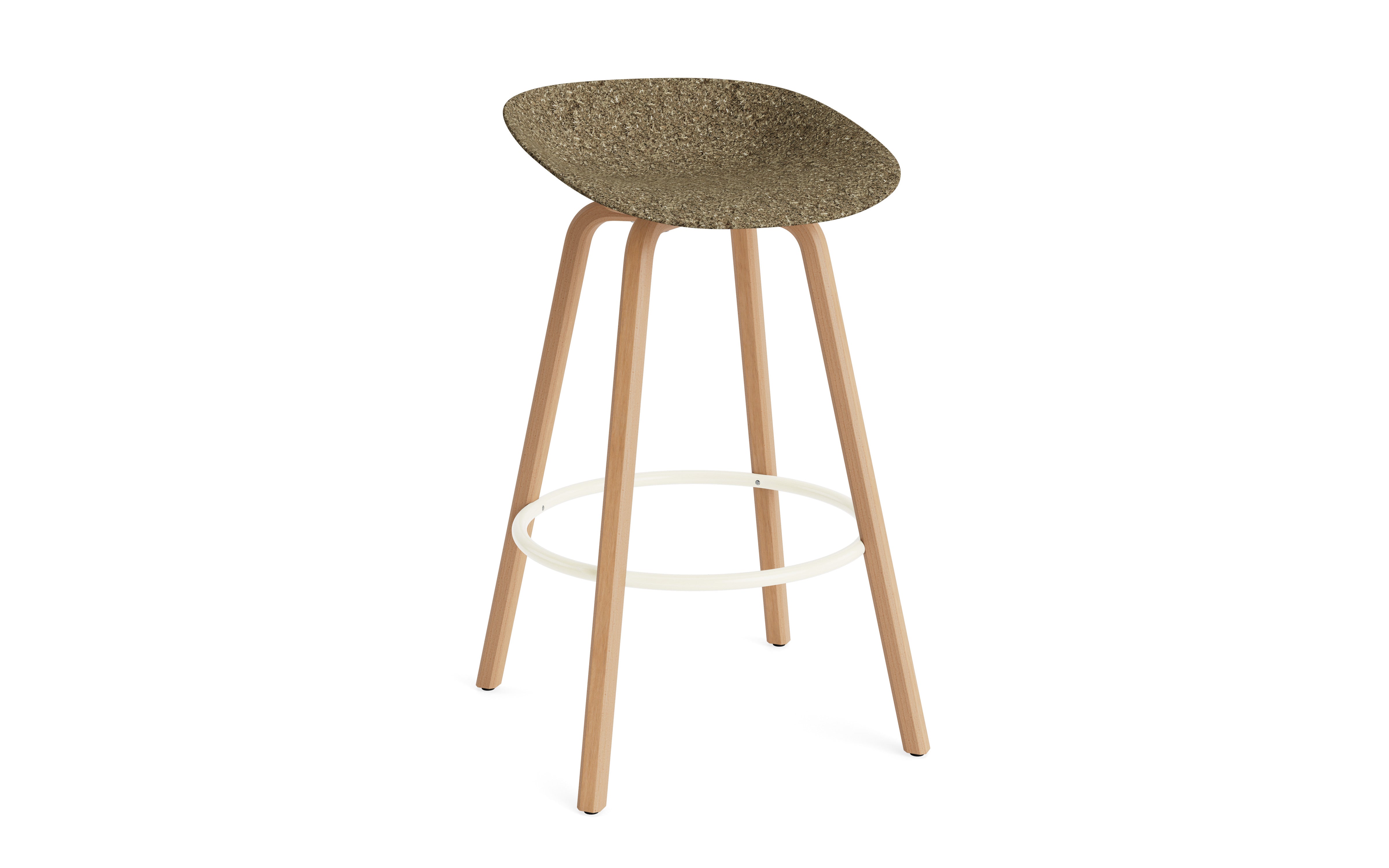 Green Mat Bar Chair with a beech base
