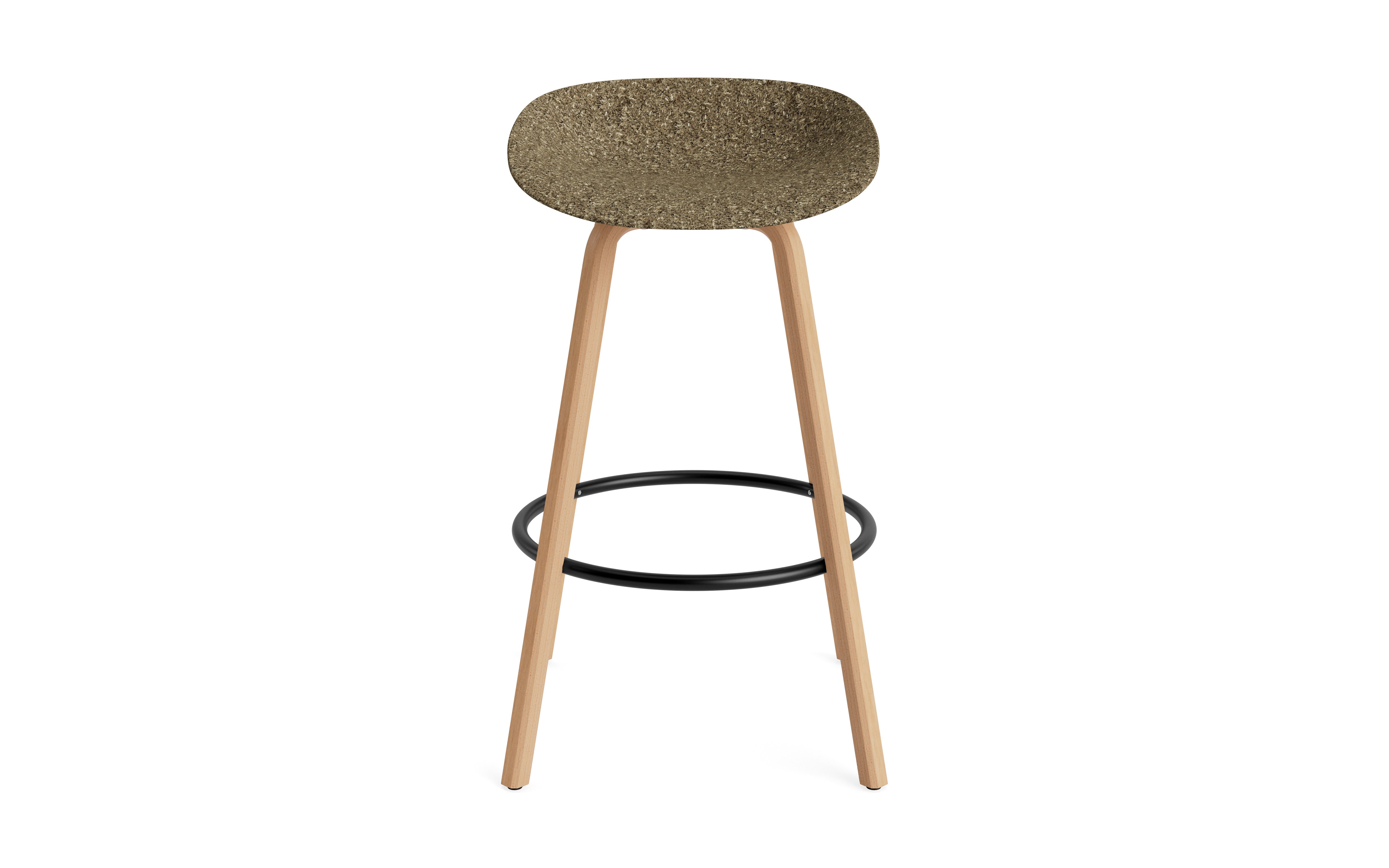 Green Mat Bar Chair with a beech base