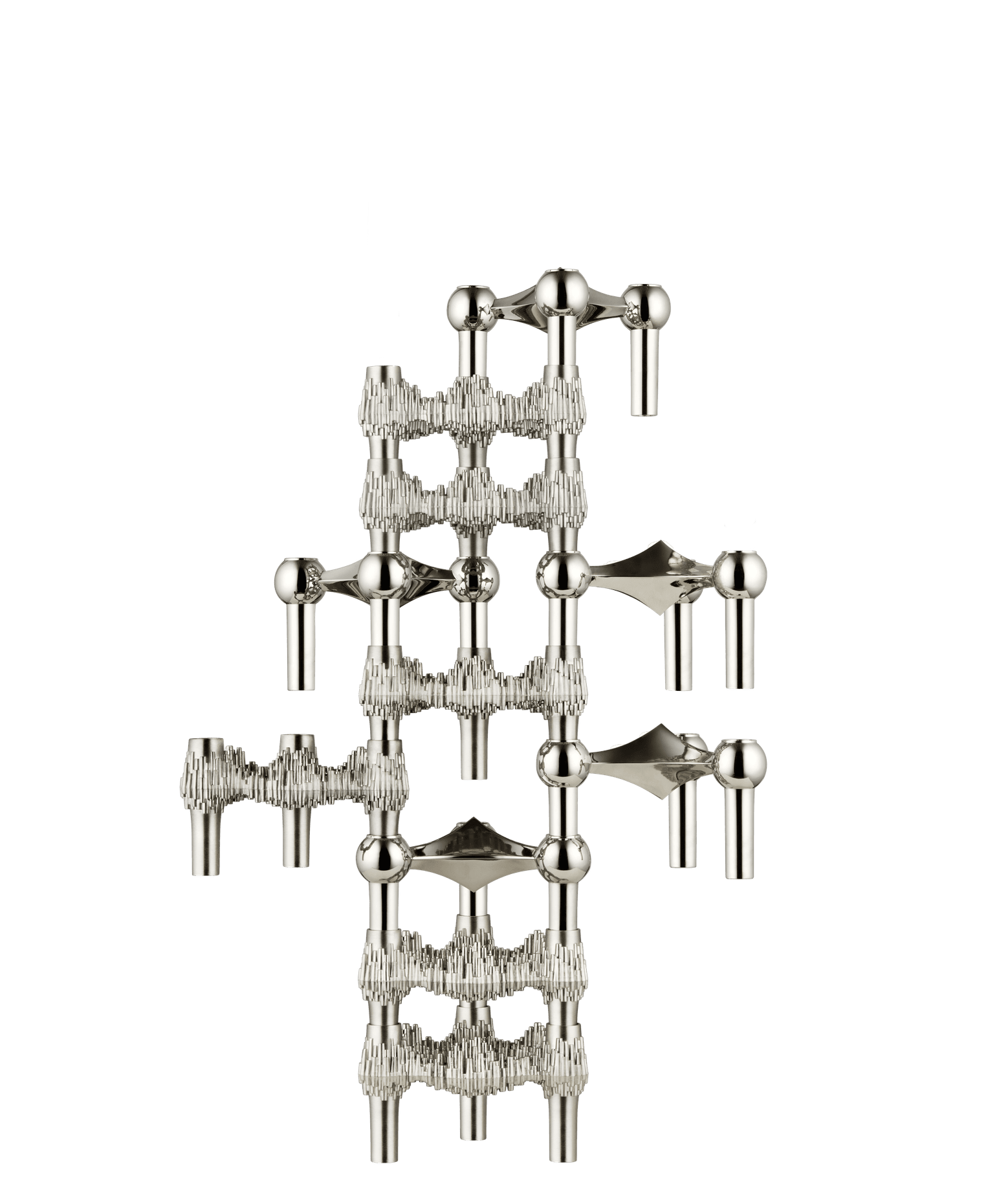 QUIST brushed chrome candle holder