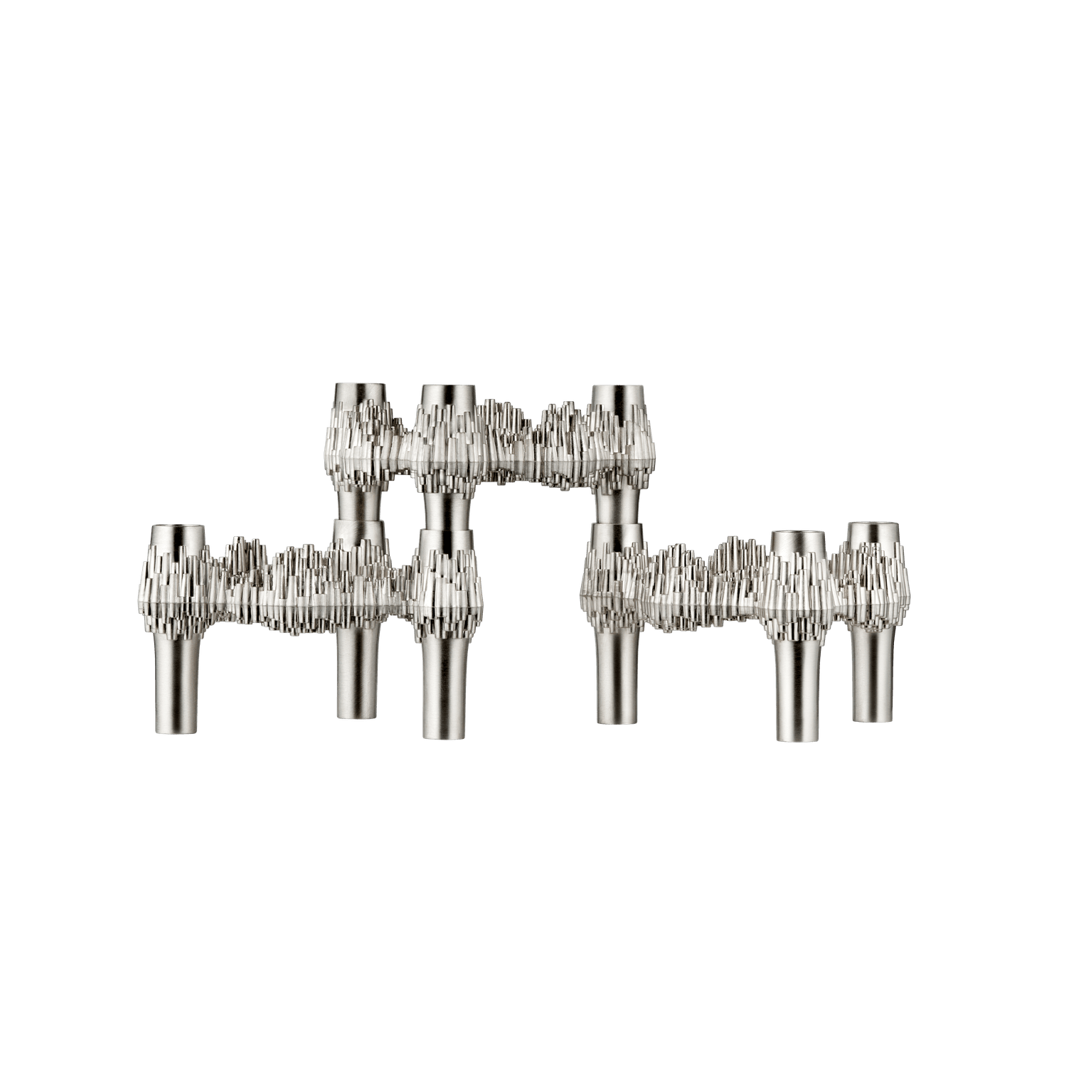 QUIST brushed chrome candle holder