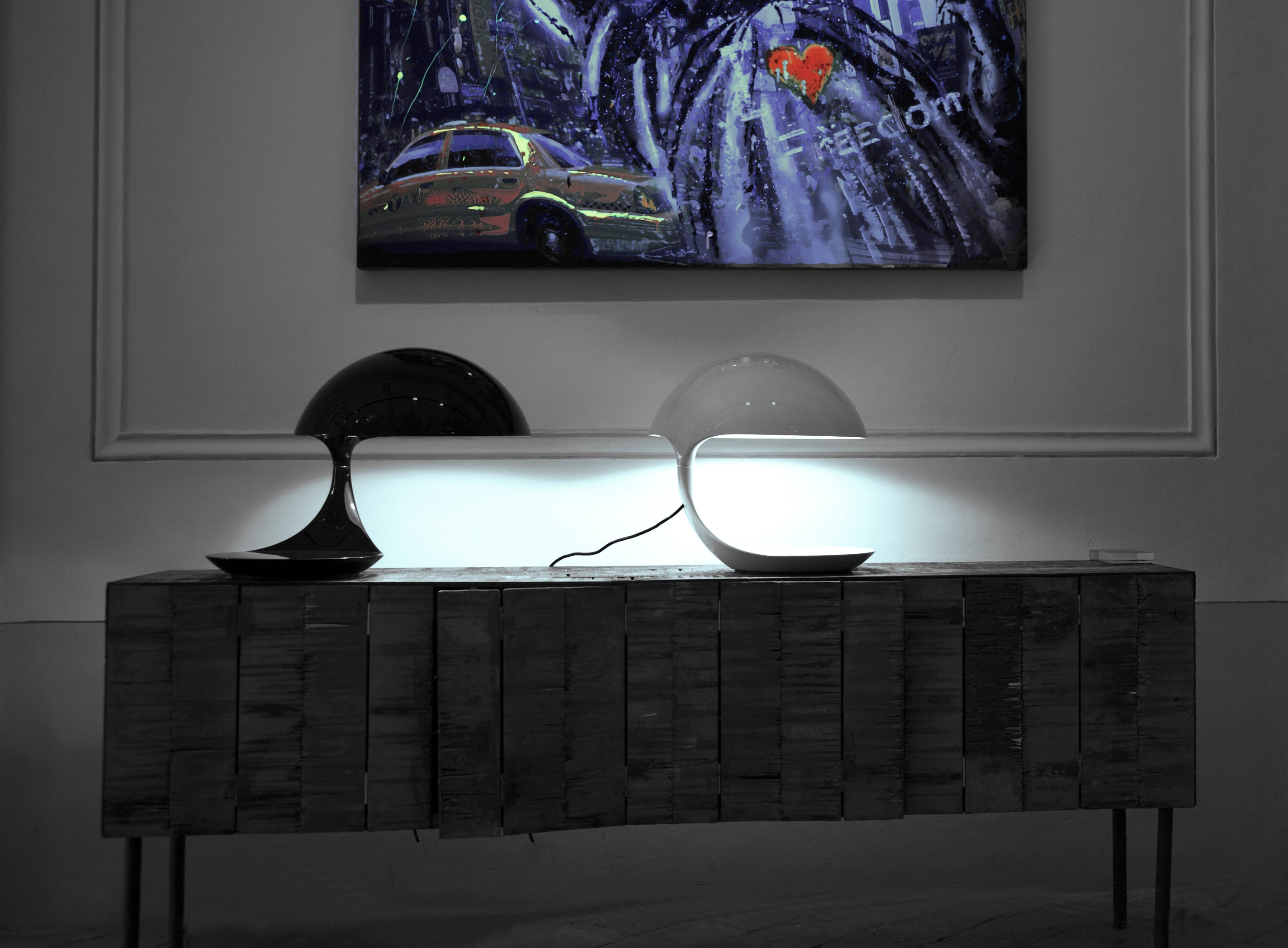 Lampa stołowa COBRA połyskujący czarny