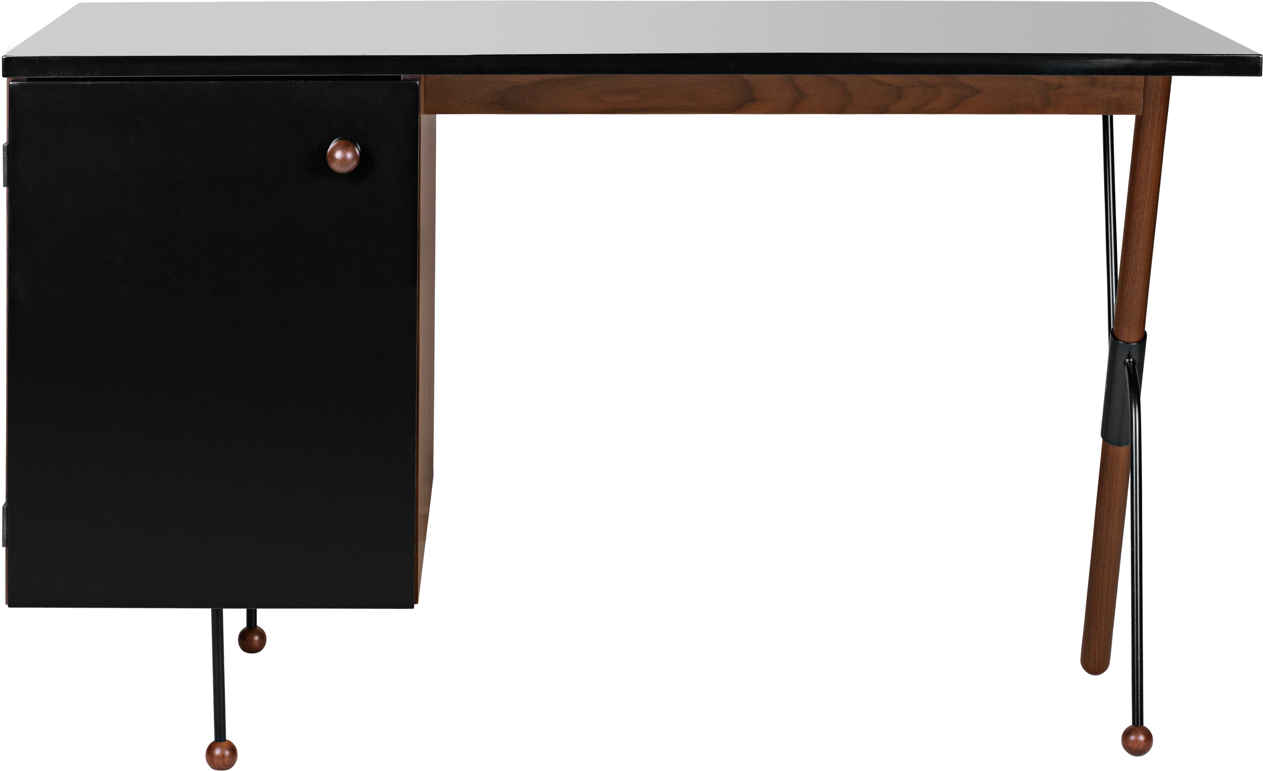 Walnut veneer desk 62