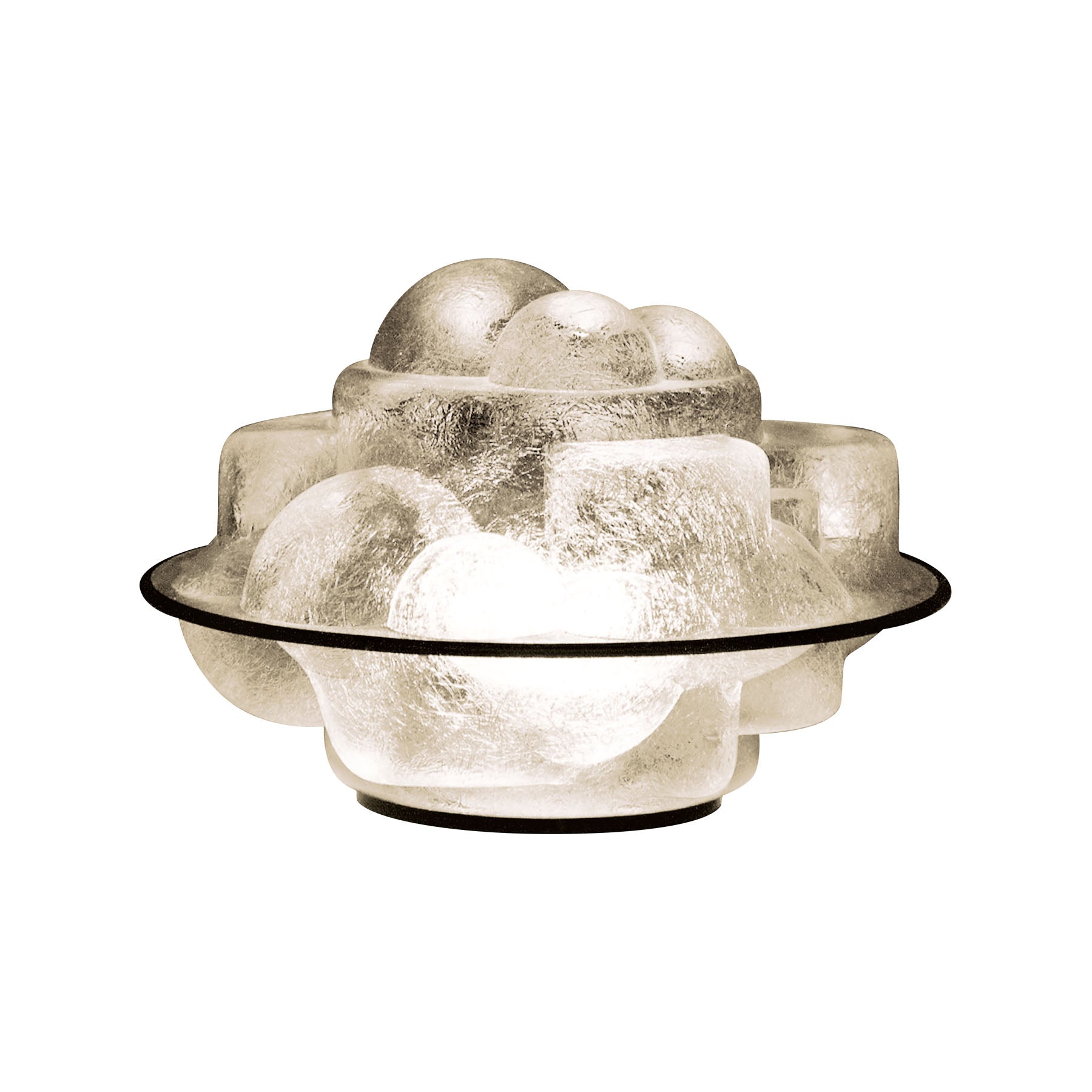 Lampa stolní PROFITEROLLE transparentní s černým detailem
