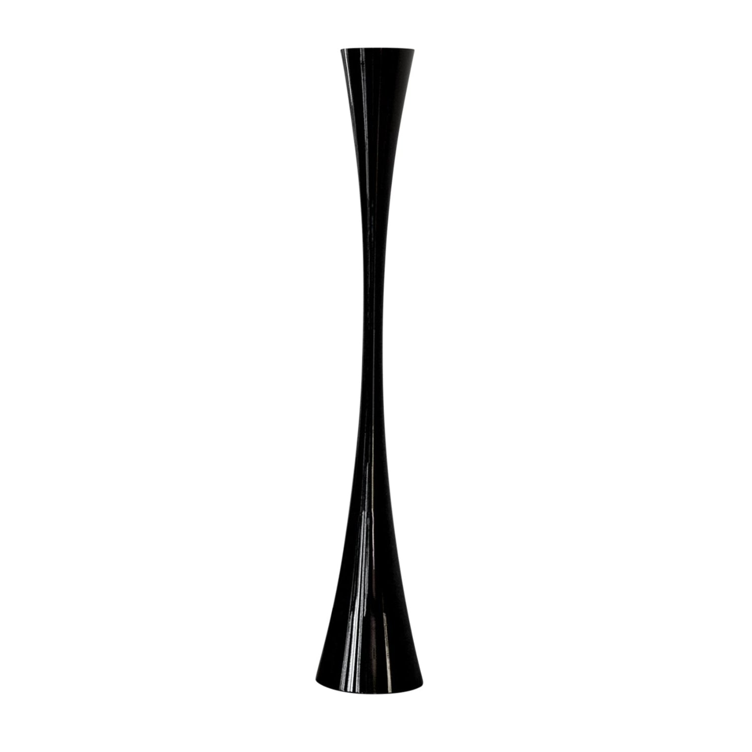 Podlahová lampa BICONICA, lesklá černá