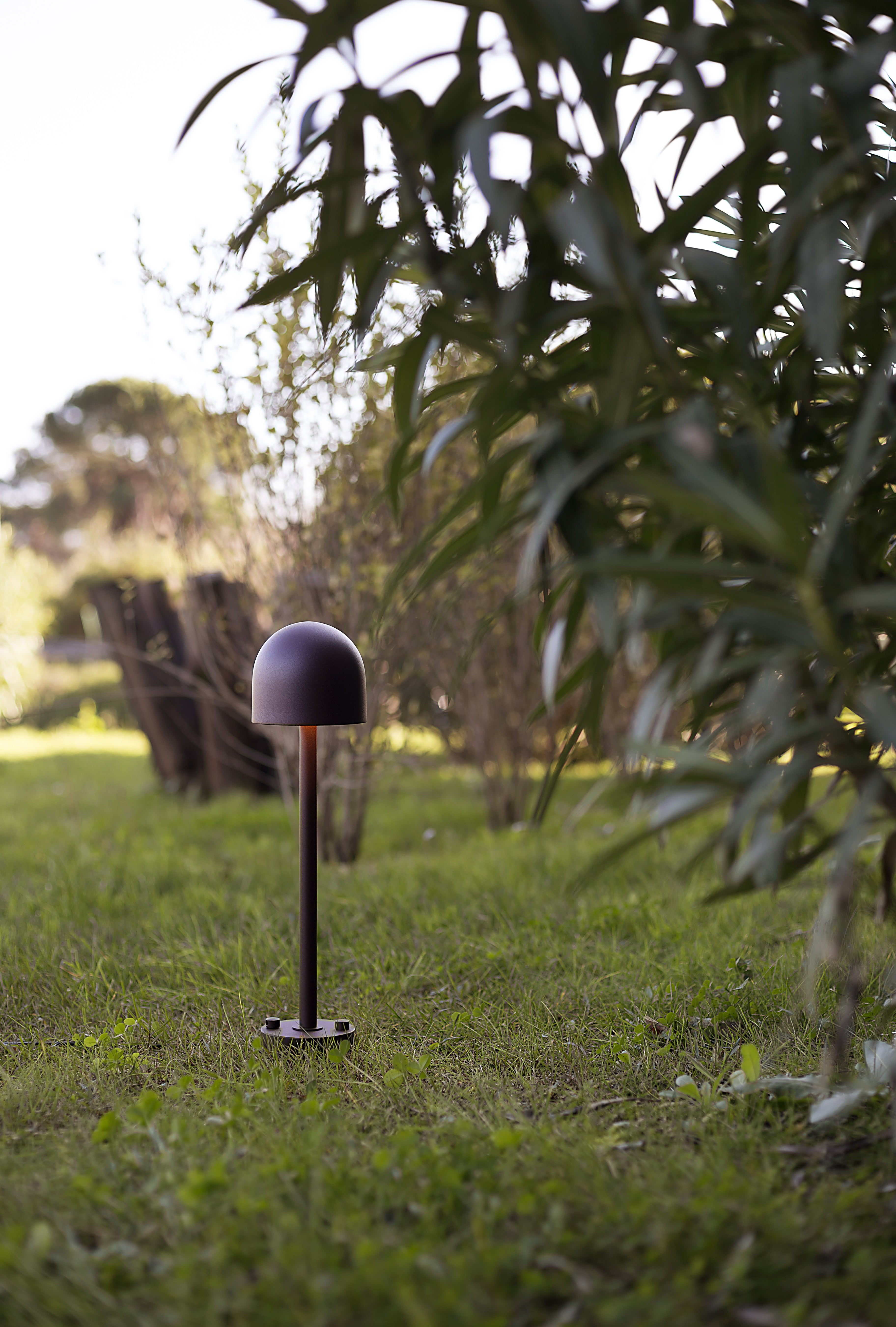 Zahradní stojací lampa BOLETO hnědá