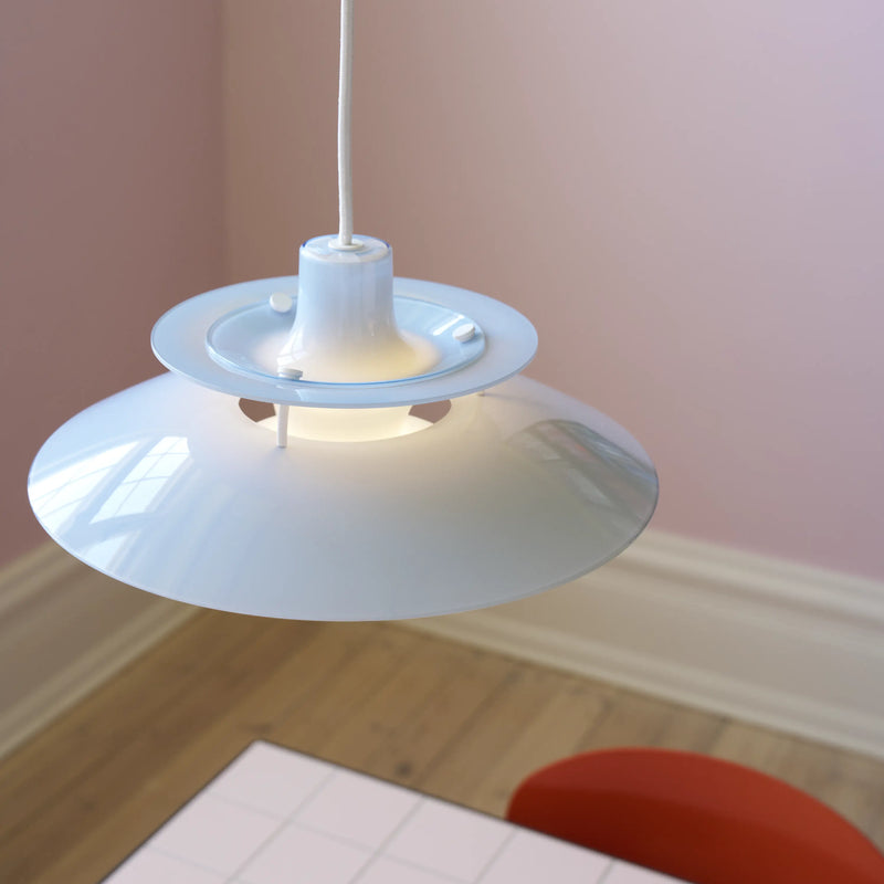Závěsná lampa PH 5 OPAL modrá