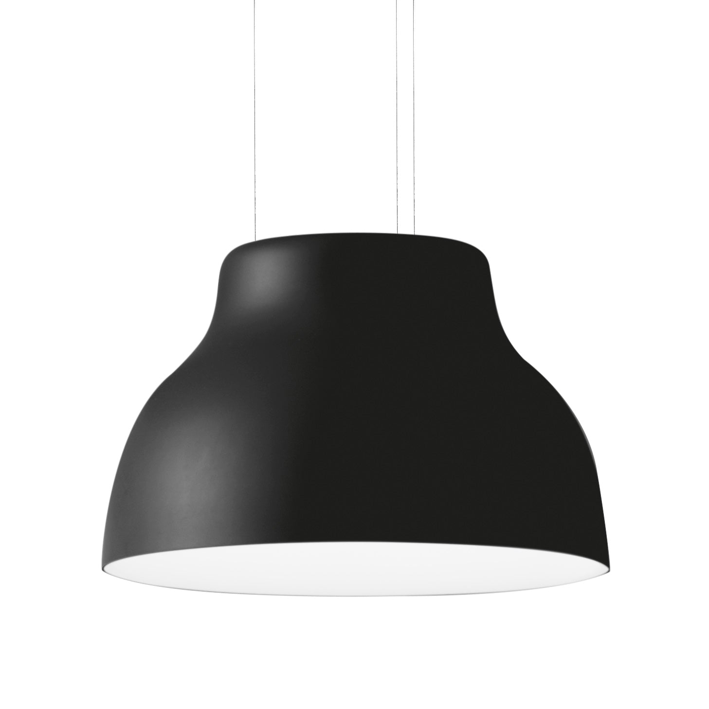 Lustrná lampa CICALA, černá s reliéfním vzorem