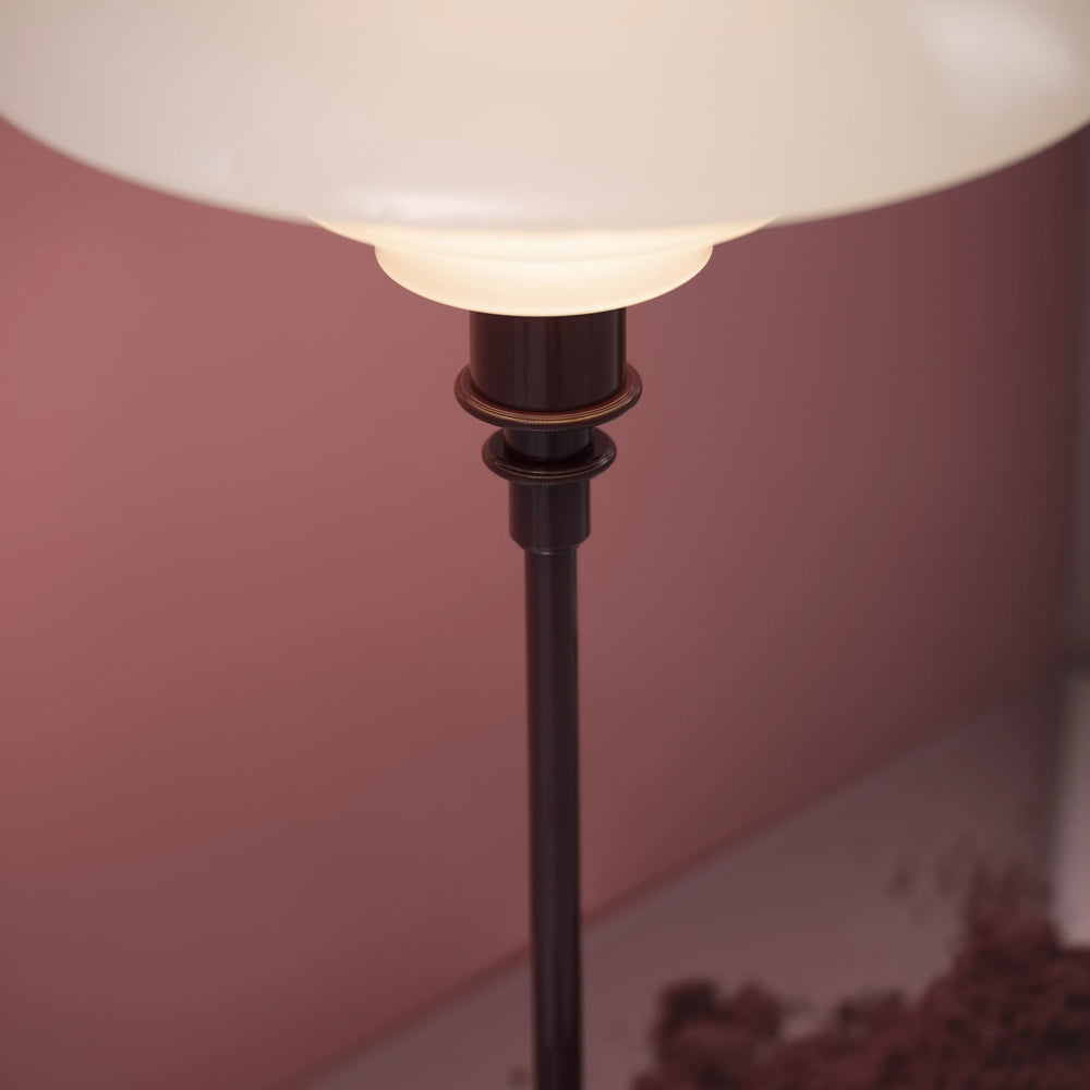 Lampa stolní PH 2/1 bílá s bordovou základnou