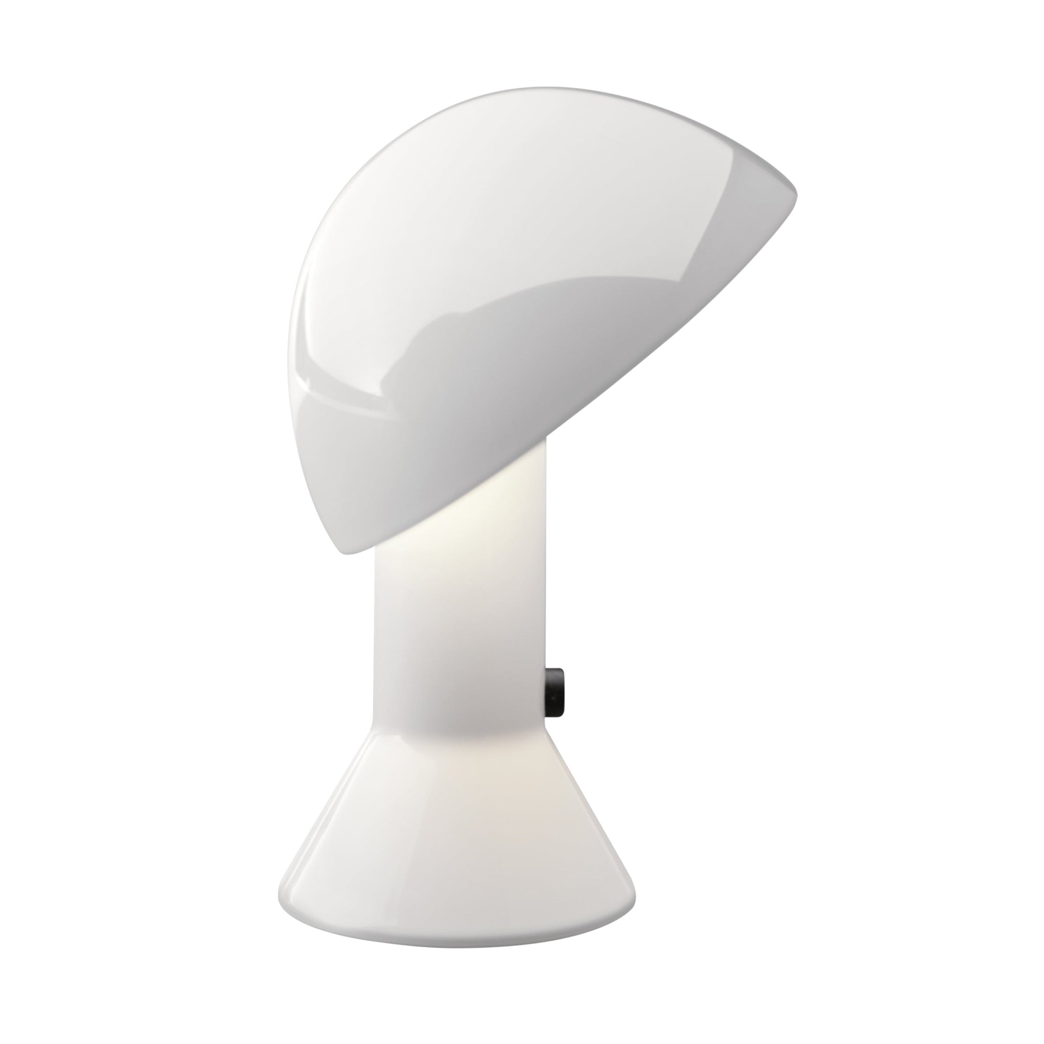 Stolní lampa ELMETTO v lesklé bílé barvě