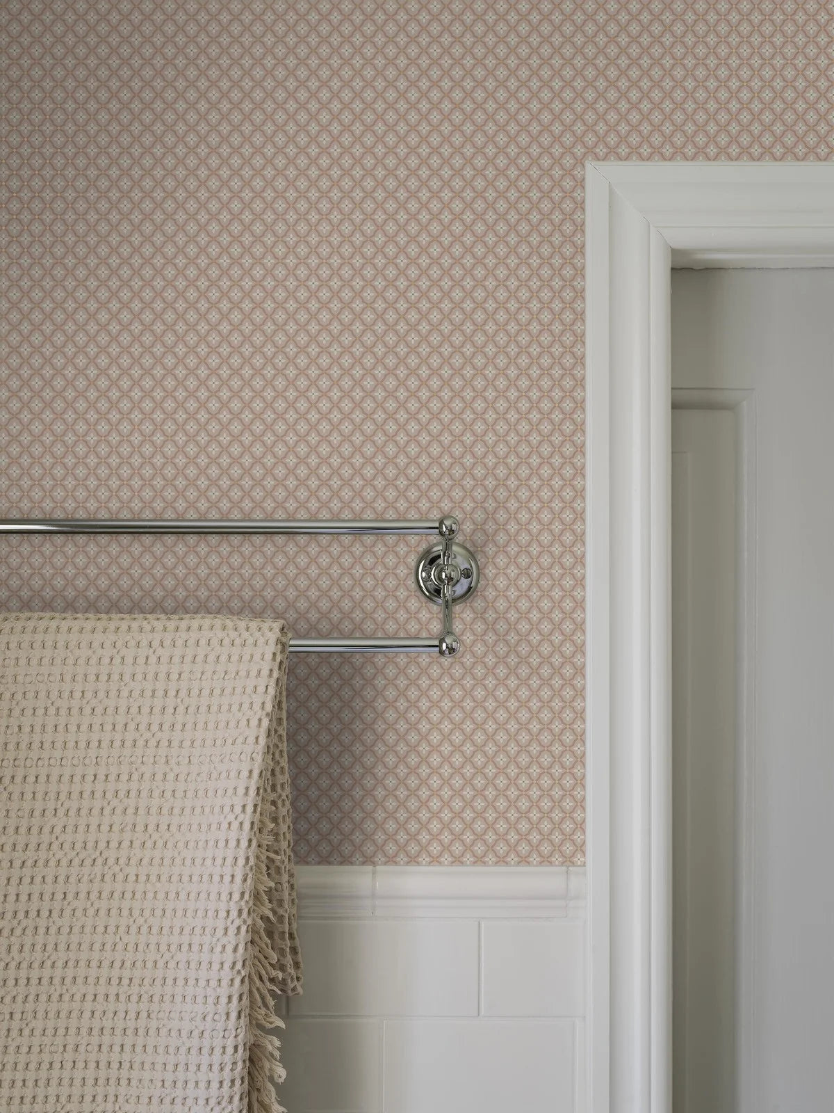 SELMA terracotta geometric pattern wallpaper