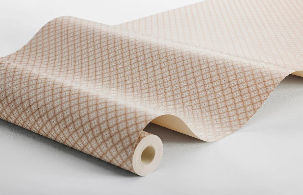 SELMA terracotta geometric pattern wallpaper