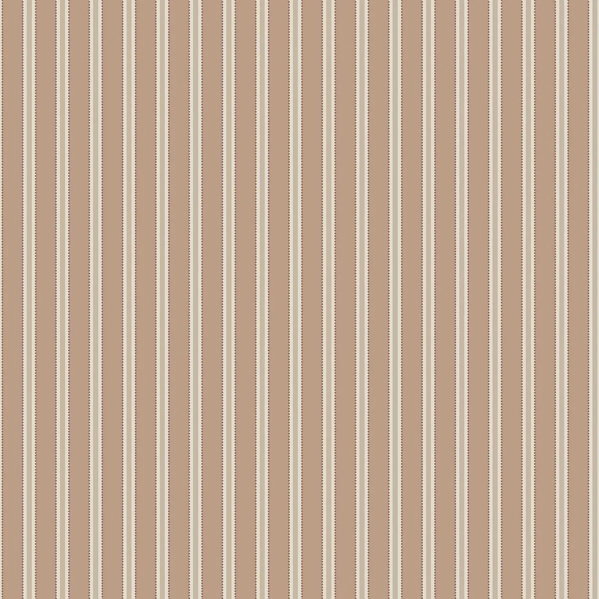 Striped Wallpaper PÄRLRAND warm brown with beige