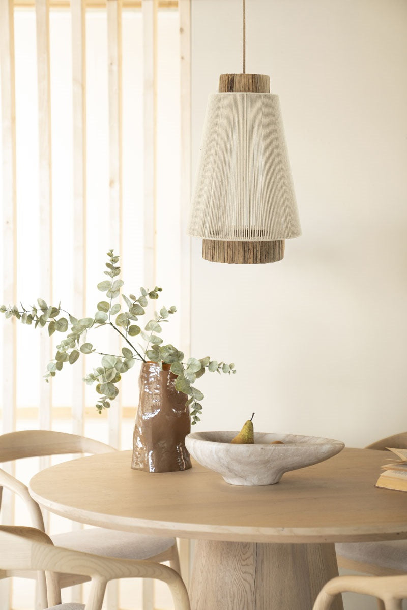 Závěsná lampa RAE 1 béžová s hnědou