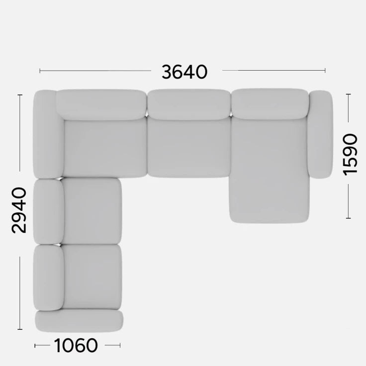 Narożnik prawostronny BABBLE personalizowany