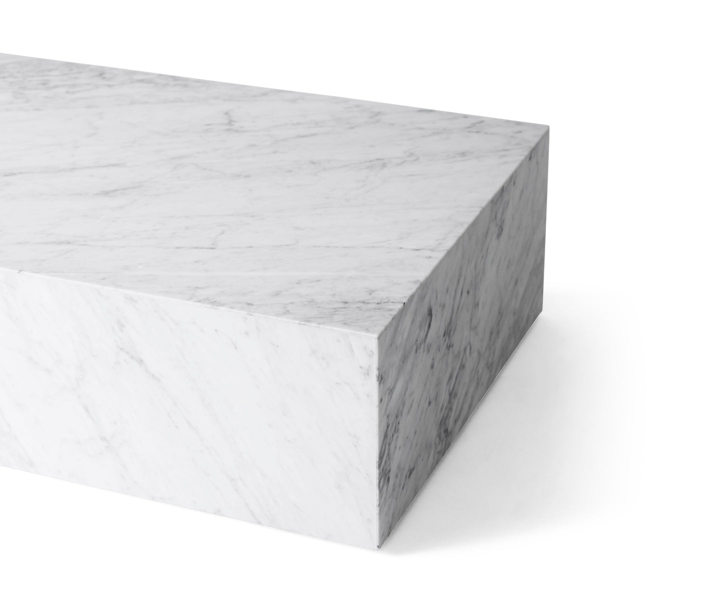 Konferenční stolek PLINTH bílý mramor