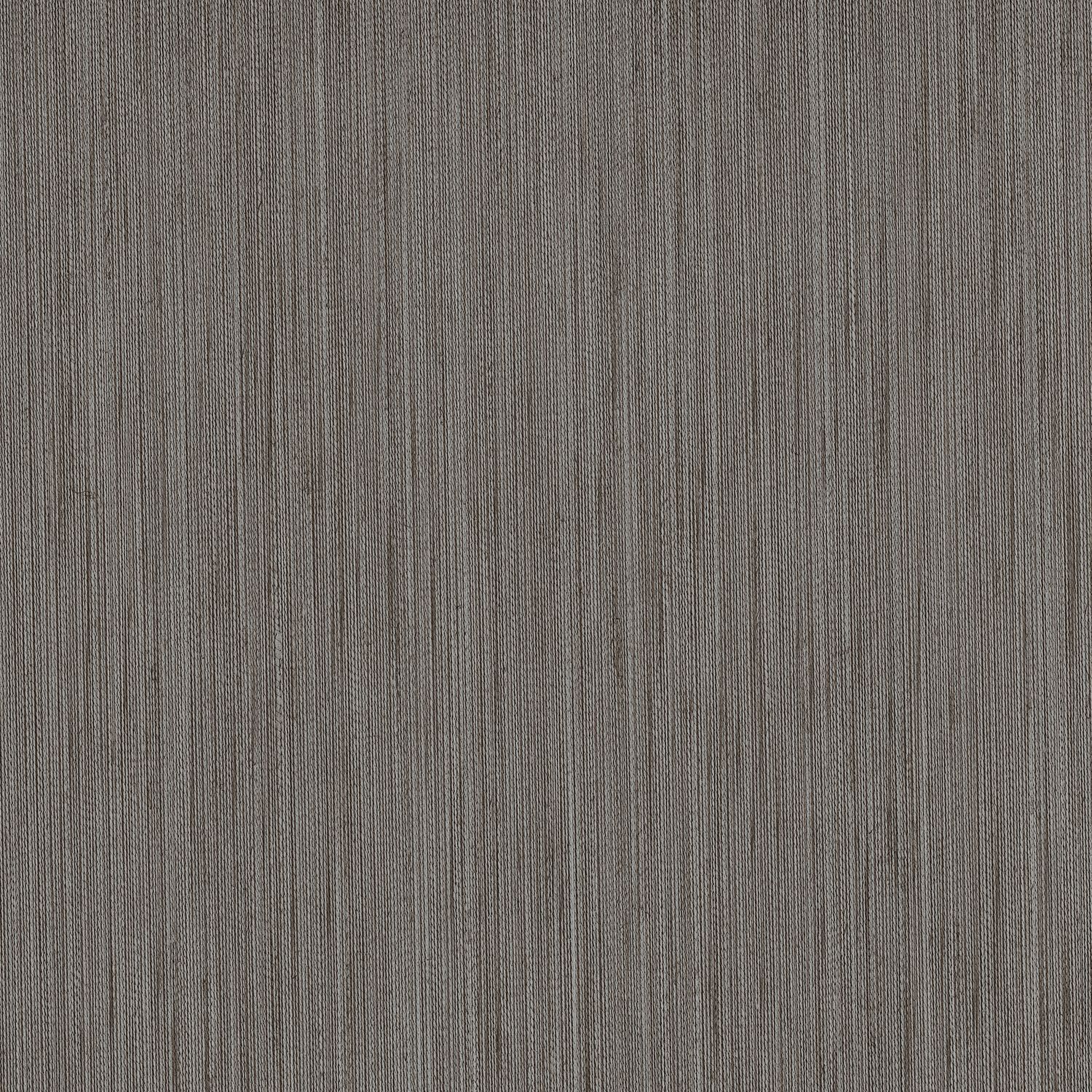 Textile wallpaper with a structural design in vertical stripes JUSSIEU - FLAX muted dark brown
