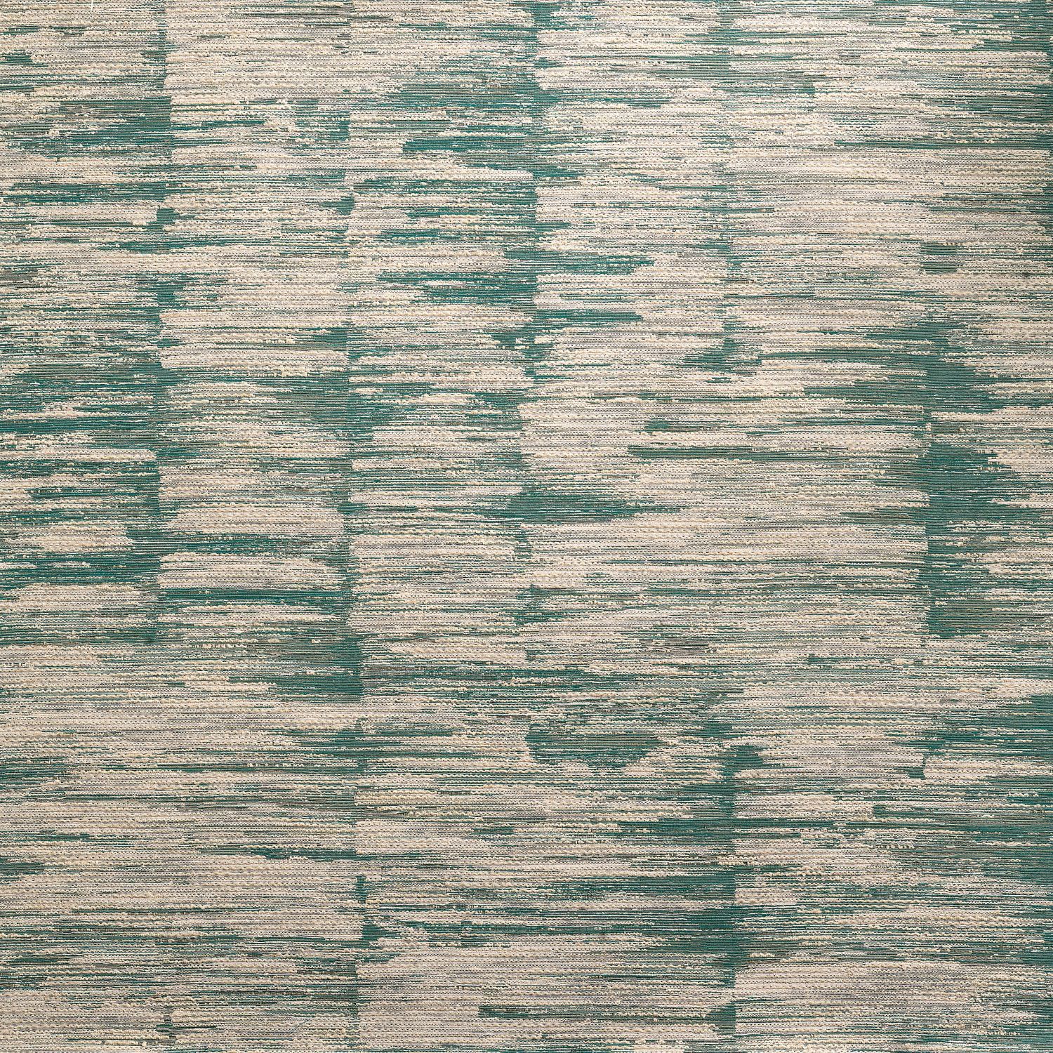 Textile wallpaper with a striped structure ALCHEMILLA - EMERALD/CELESTIAL light green with beige